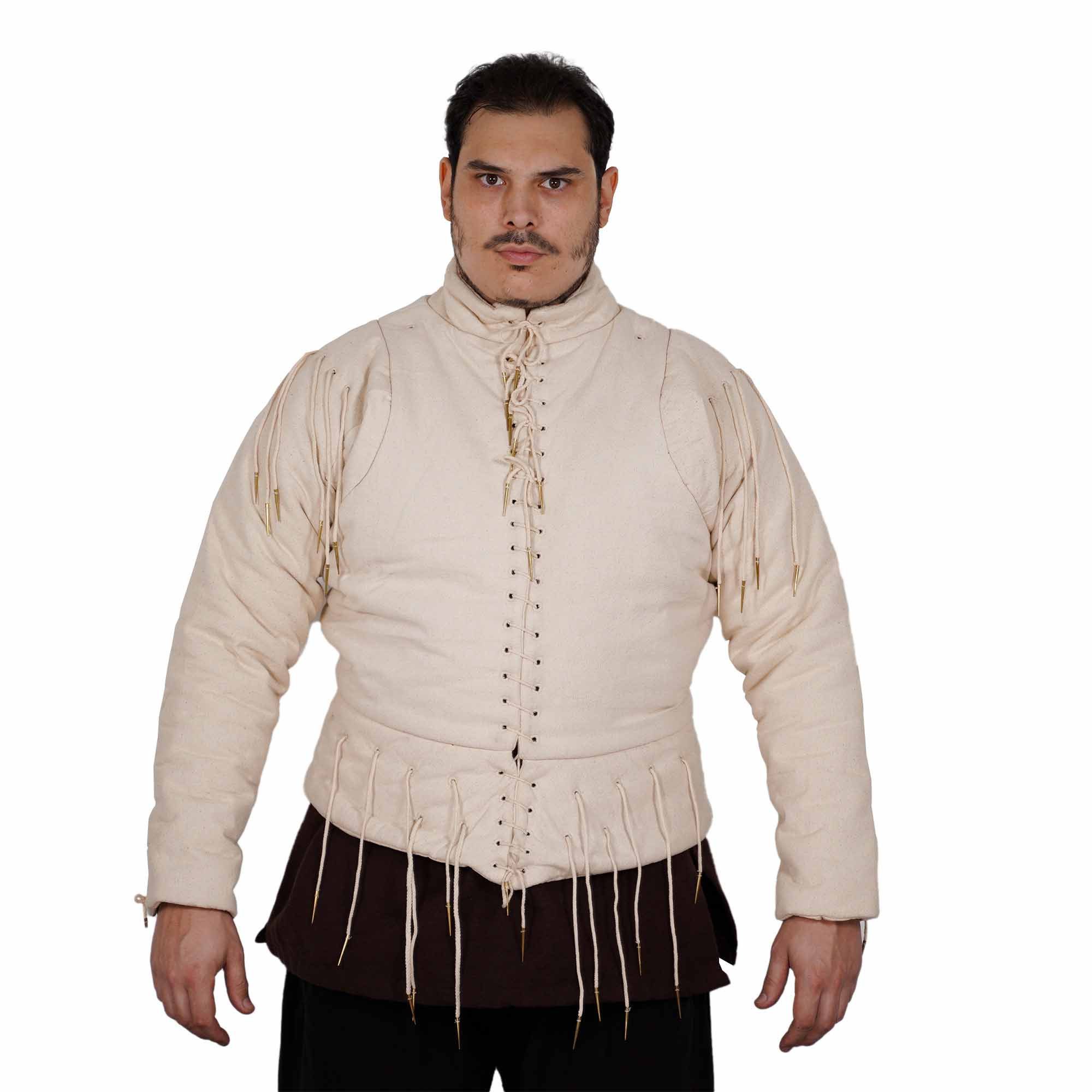 Lord Of Battles Ritter-Kostüm 15. Jahrhundert Rüstwams Baumwolle Natur - M