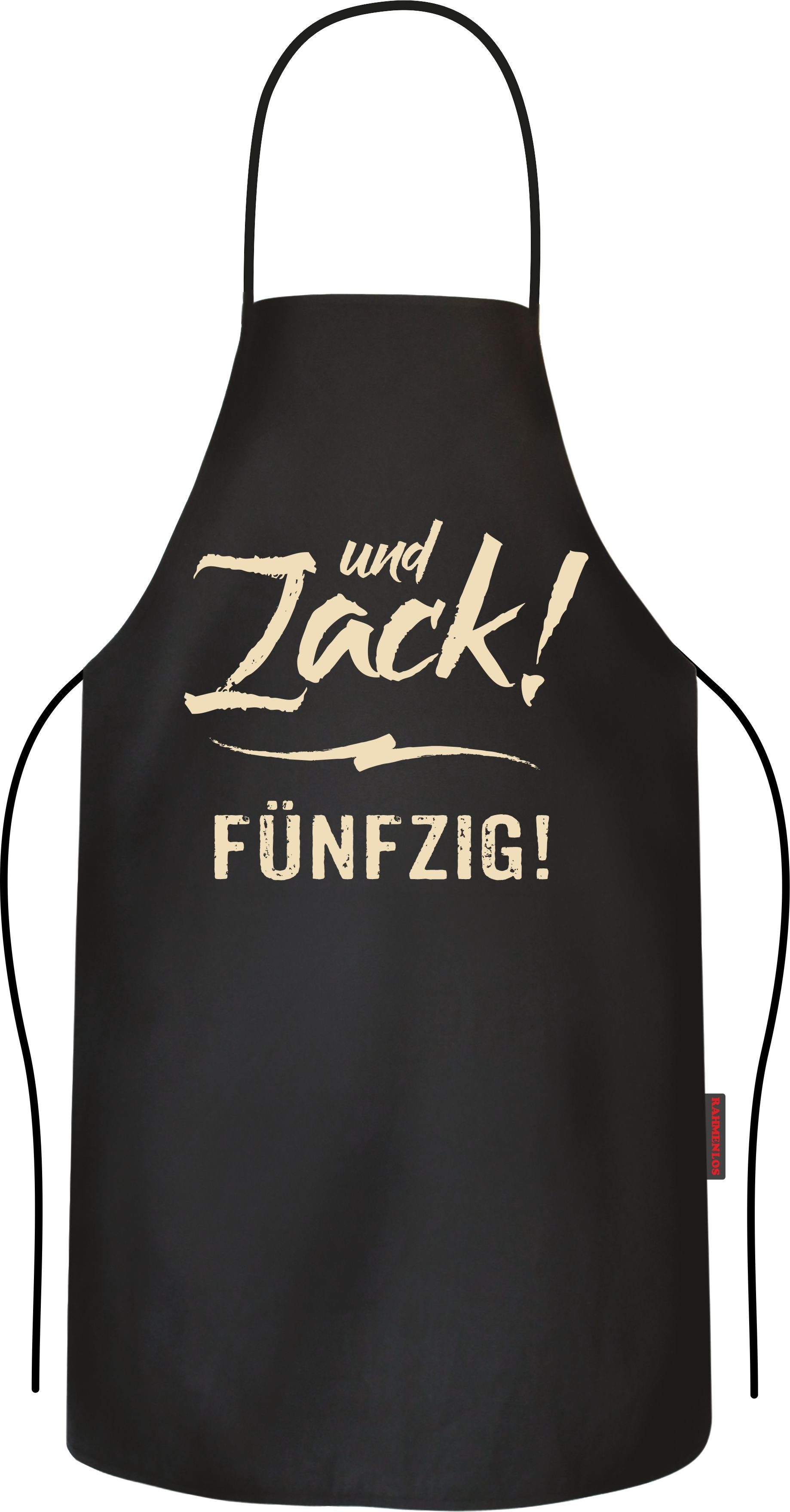 Grillschürze Küchenschürze als Geschenk zum 50. Geburtstag - Zack! Fünfzig