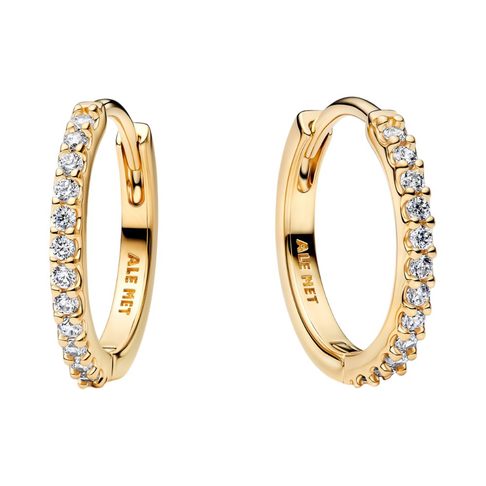 Pandora Paar Creolen 264649C01, Zirkonia, Mini-Creolen, Vergoldet