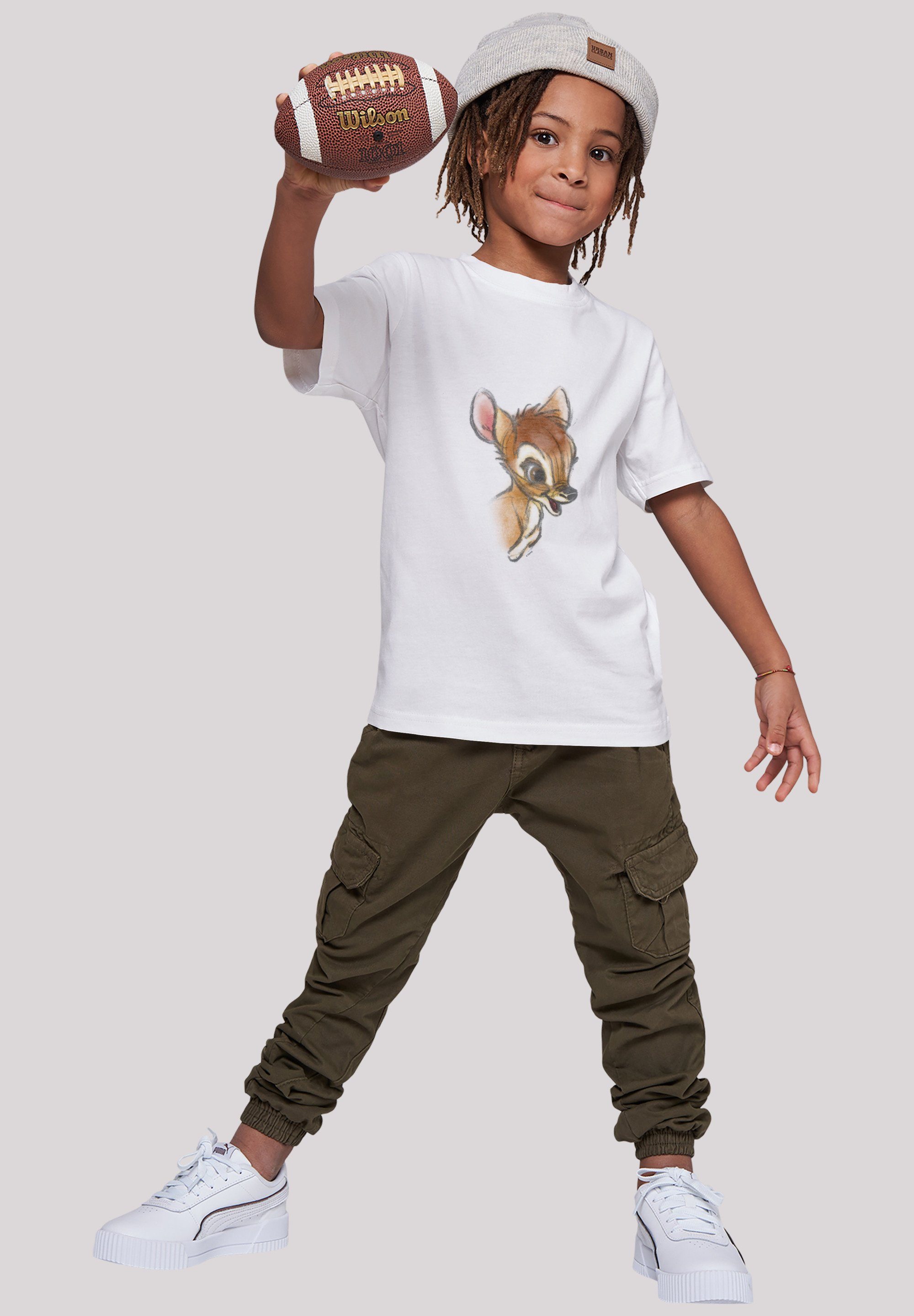 Unisex Merch,Jungen,Mädchen,Bedruckt Bambi Kinder,Premium T-Shirt Disney F4NT4STIC Zeichnung