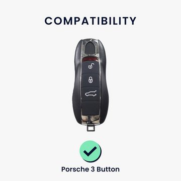 kwmobile Schlüsseltasche Autoschlüssel Hülle für Porsche (1-tlg), Schlüsselhülle Silikon Cover