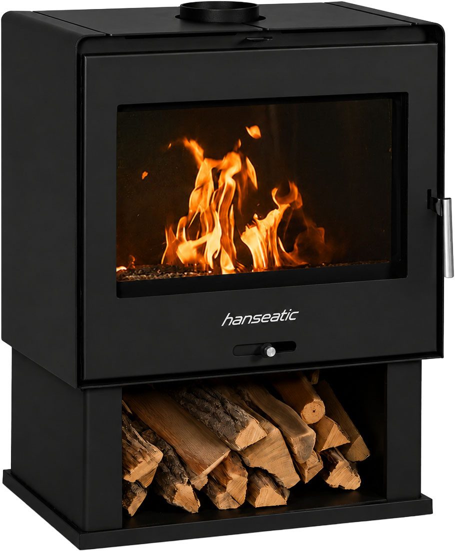 Hanseatic Kaminofen B 57, 10,2 kW, Zeitbrand, Großer Feuerraum