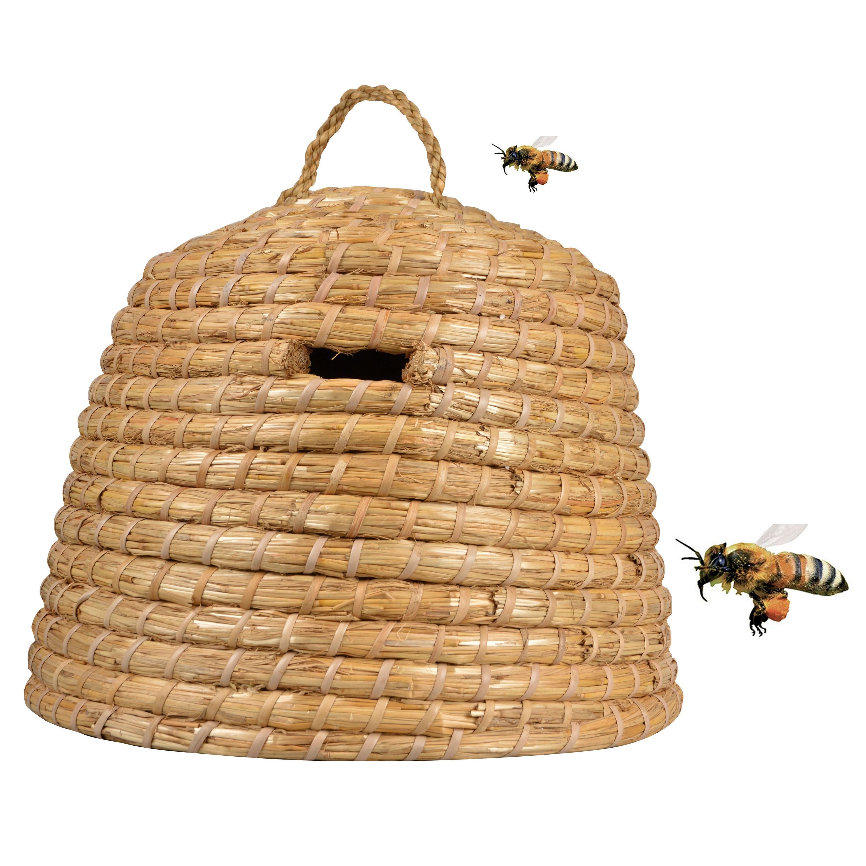 degawo Nistkasten Bienenkorb Bienenstock Haus Imkerei Bedarf Insekten Stroh 40L Bio Öko