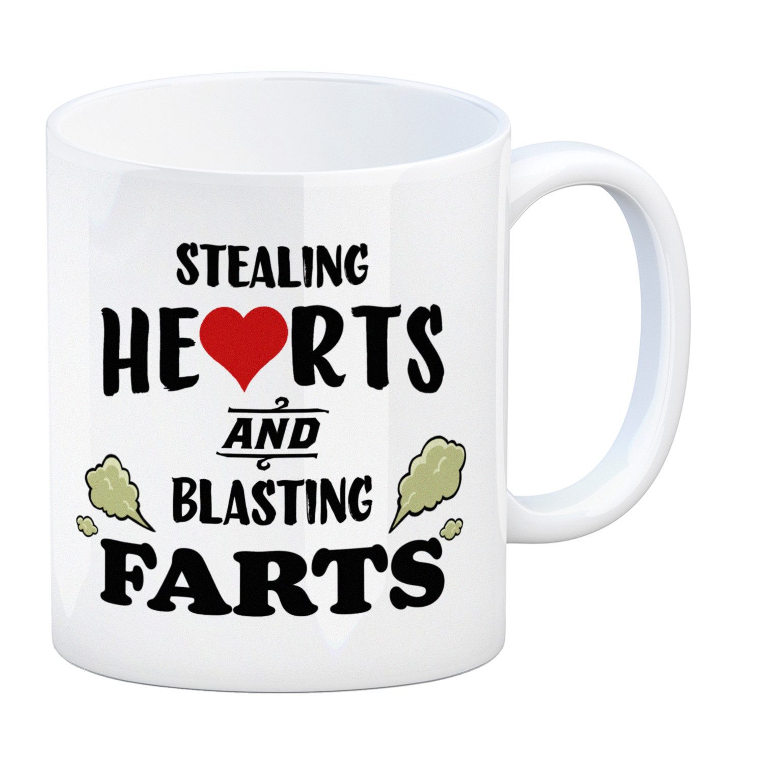 Tasse Stealing hearts and blasting farts Kaffeebecher