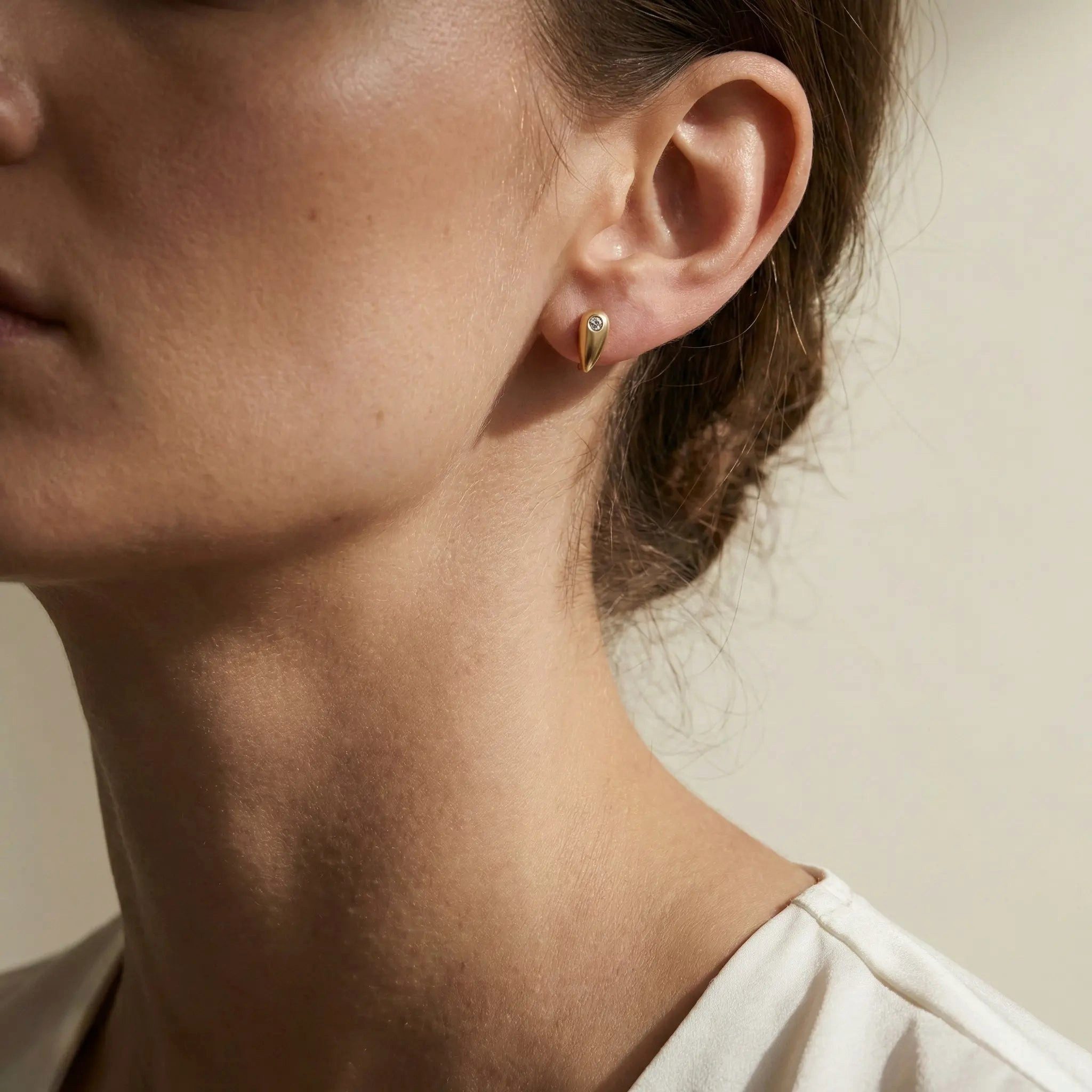 Suzan Gold Paar Ohrstecker 375 Echtgold Teardrop Glow Tropfen-Zirkonia