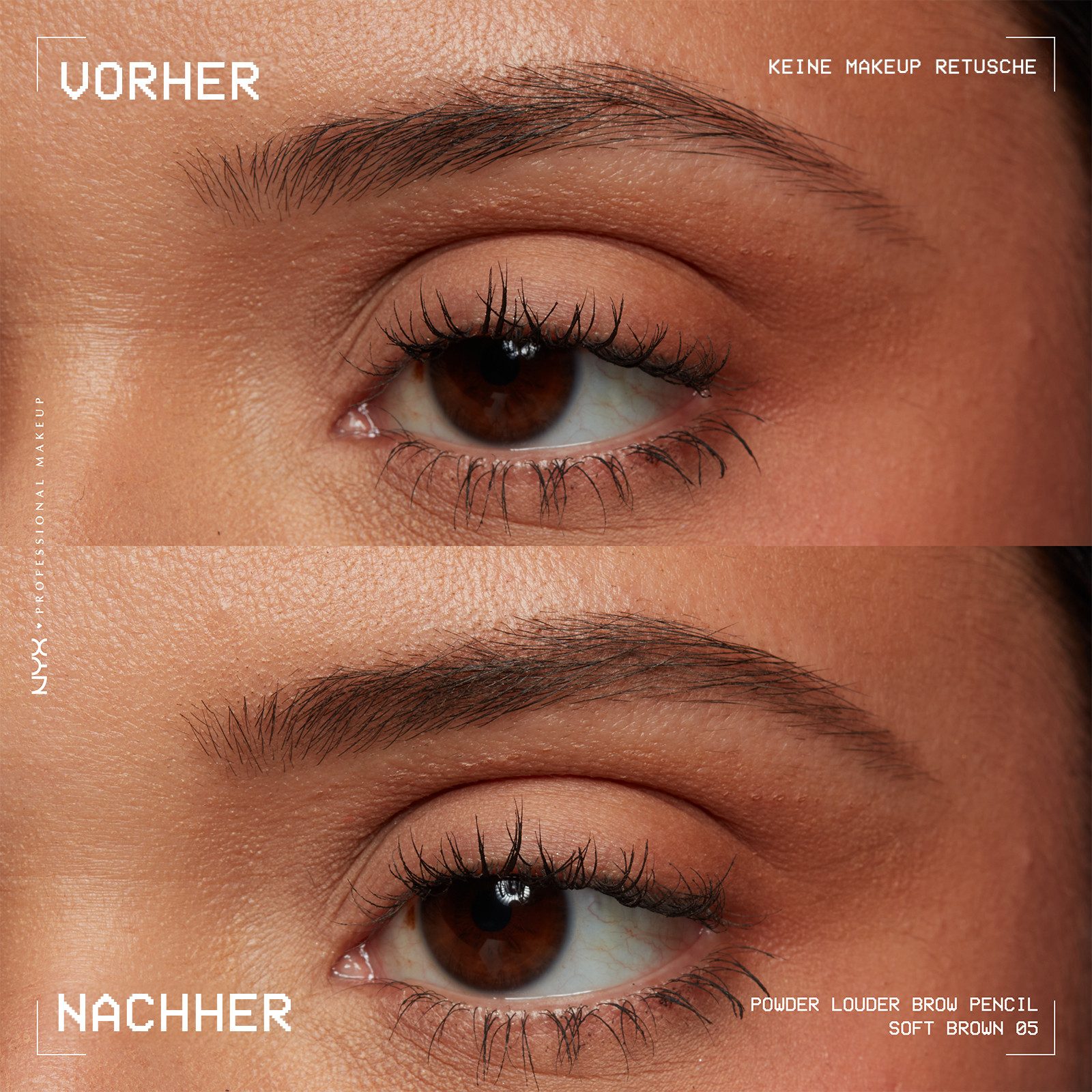 NYX Augenbrauenpflege Makeup Powder Louder Brow Pencil, mit Mikrofiber