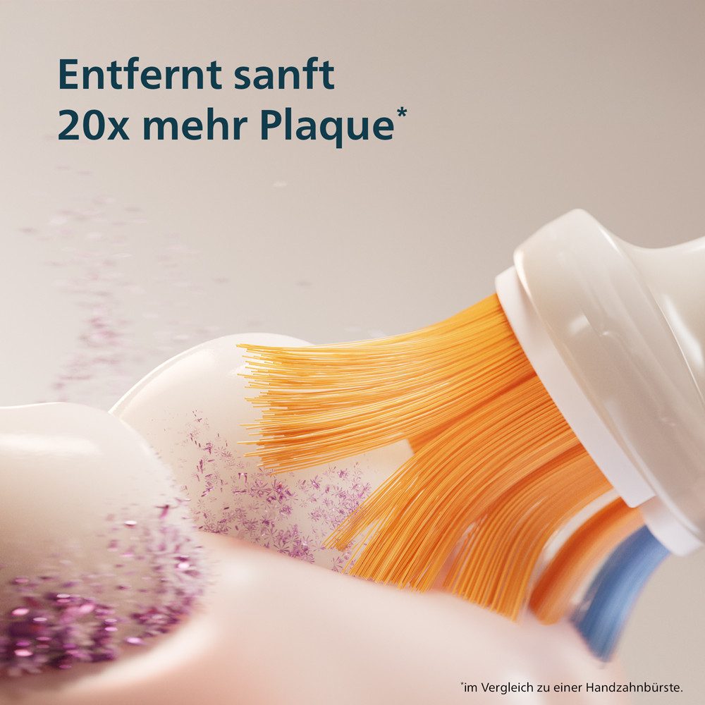Philips Sonicare Elektrische Zahnbürste Series 7500, Aufsteckbürsten: 2 St., mit Drucksensor und 3 Intensitätsstufen, inkl. Reiseladeetui – Bild 4 von 5