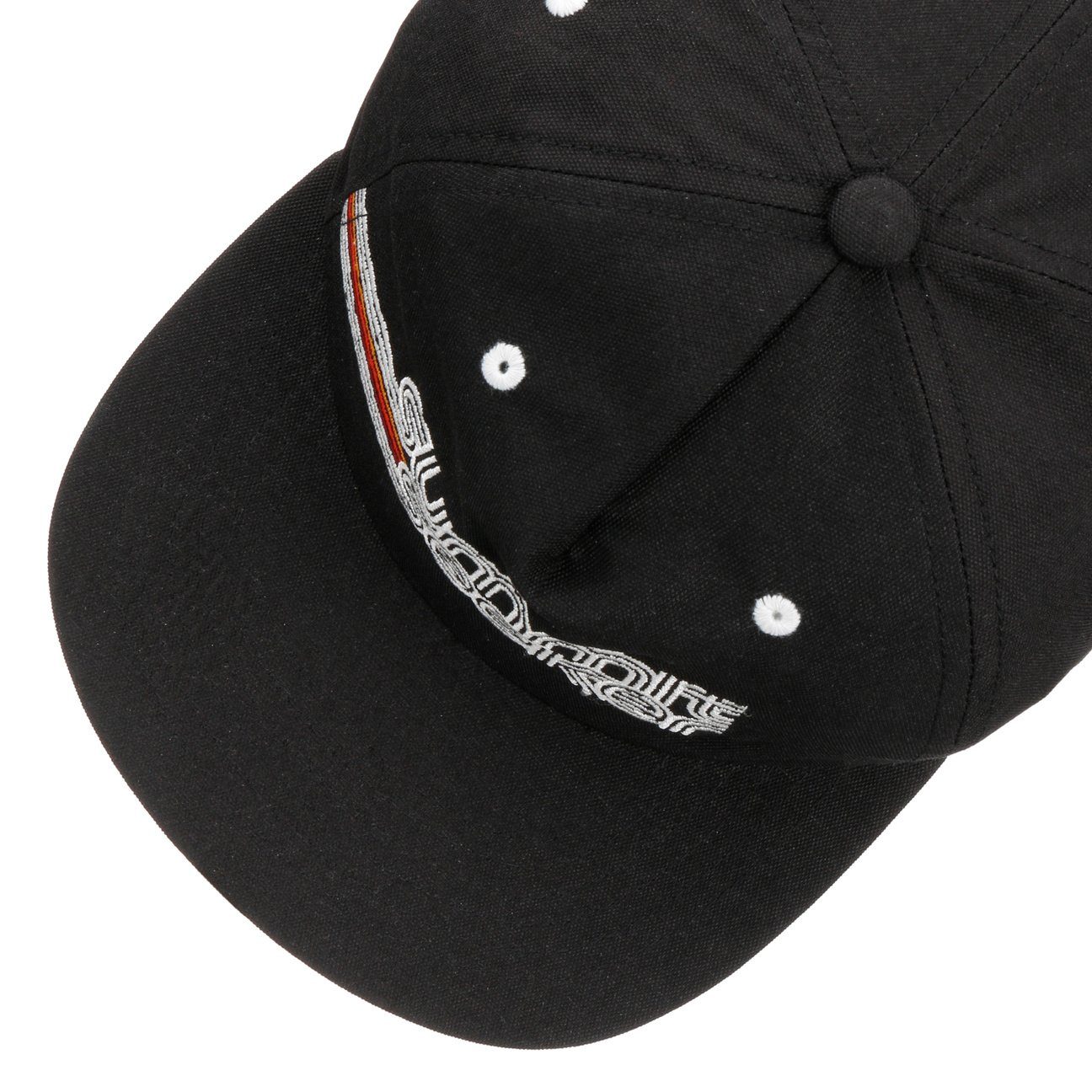 Cap schwarz-weiß Baseball (1-St) Basecap Nixon Metallschnalle