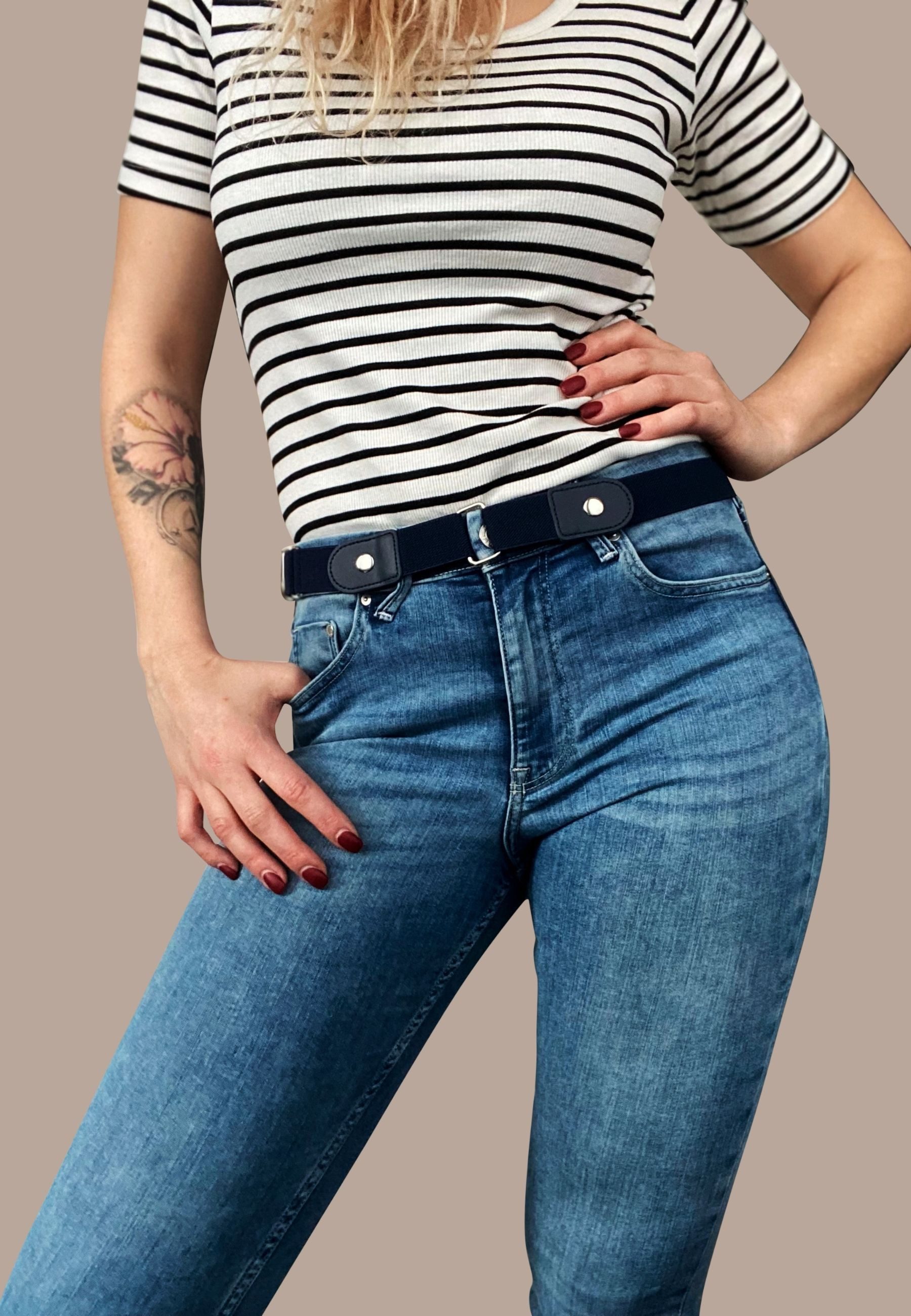 FRONHOFER Stretchgürtel Damen (1-St) ohne Schnalle, zum Einziehen, für Jeans