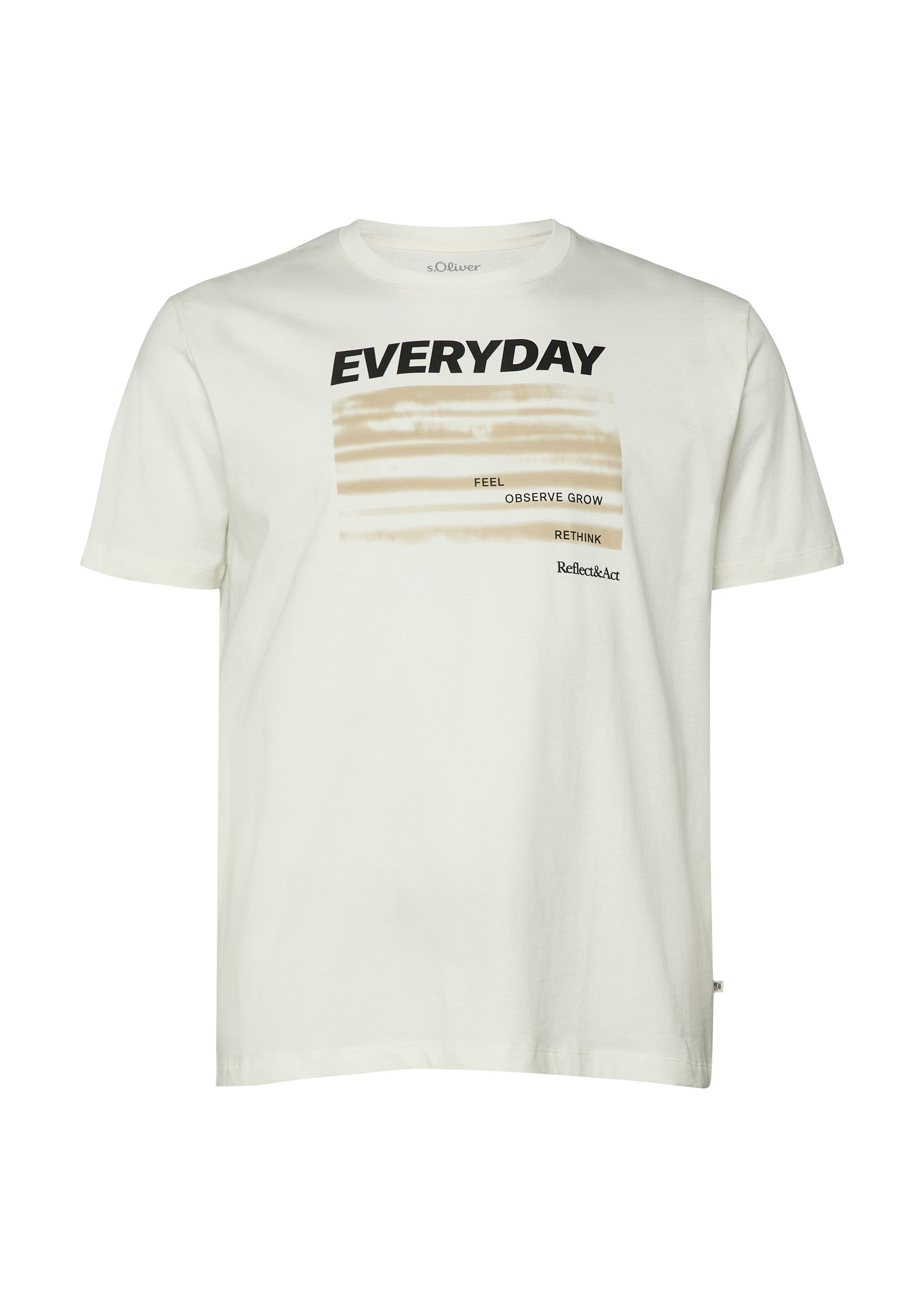 s.Oliver Kurzarmshirt T-Shirt T-Shirt aus Baumwolljersey mit Frontprint