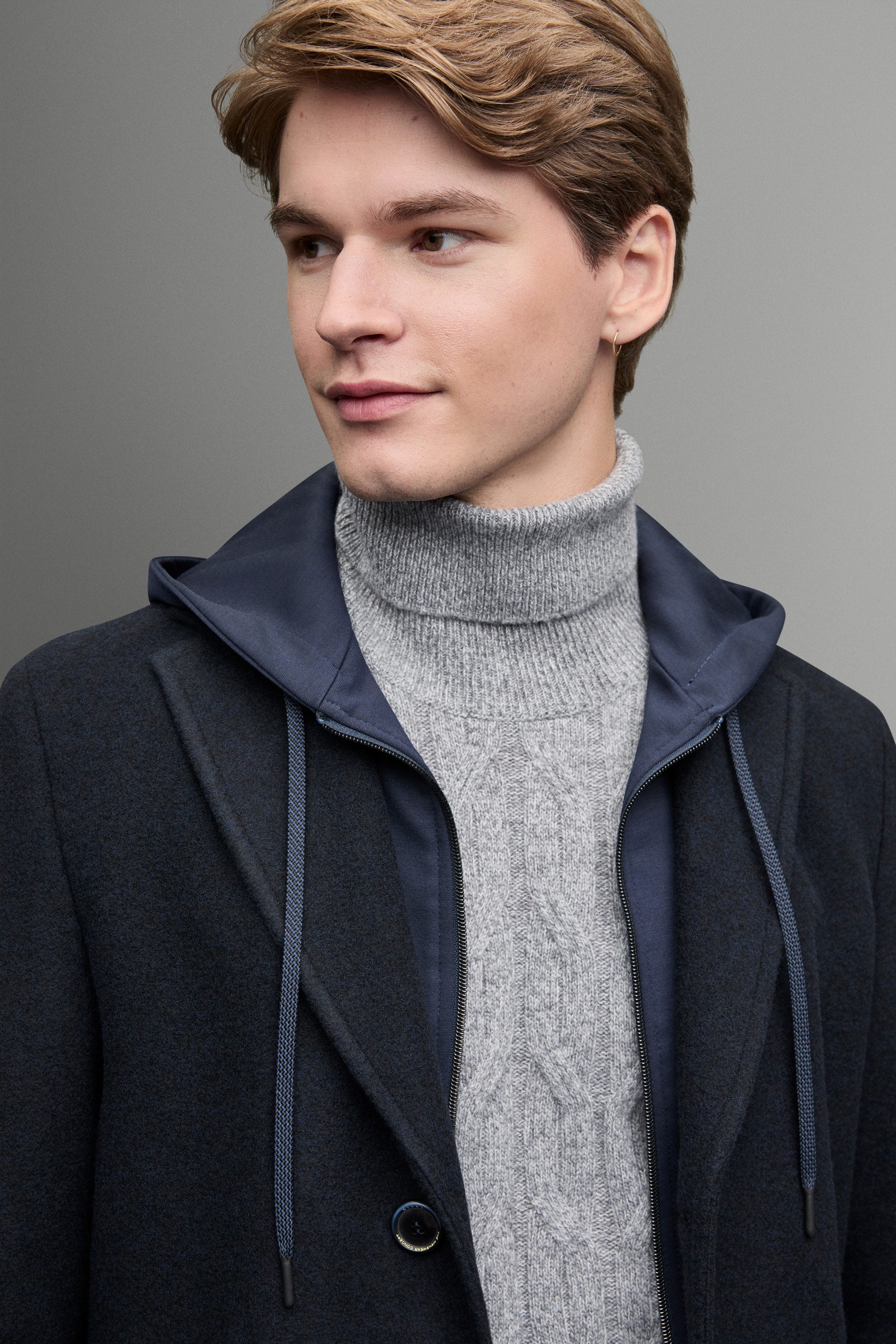 Digel Wintermantel Aspen (1-tlg) Italienischer Jersey aus Wollmix, elastisch, herausnehmbares Inlay