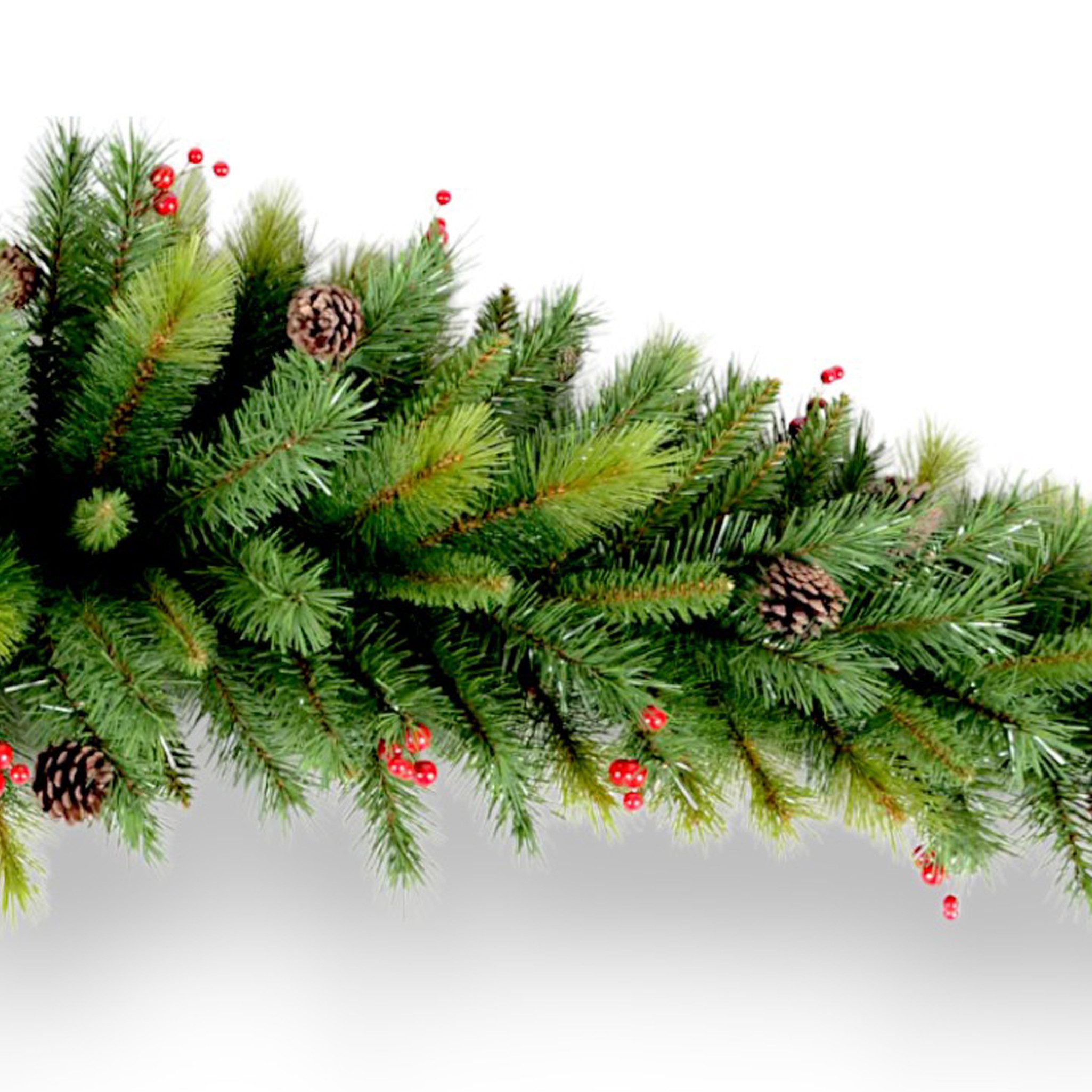 Arnusa Girlanden Weihnachtsgirlande Tannengirlande Bogen mit roten Beeren 1 günstig online kaufen