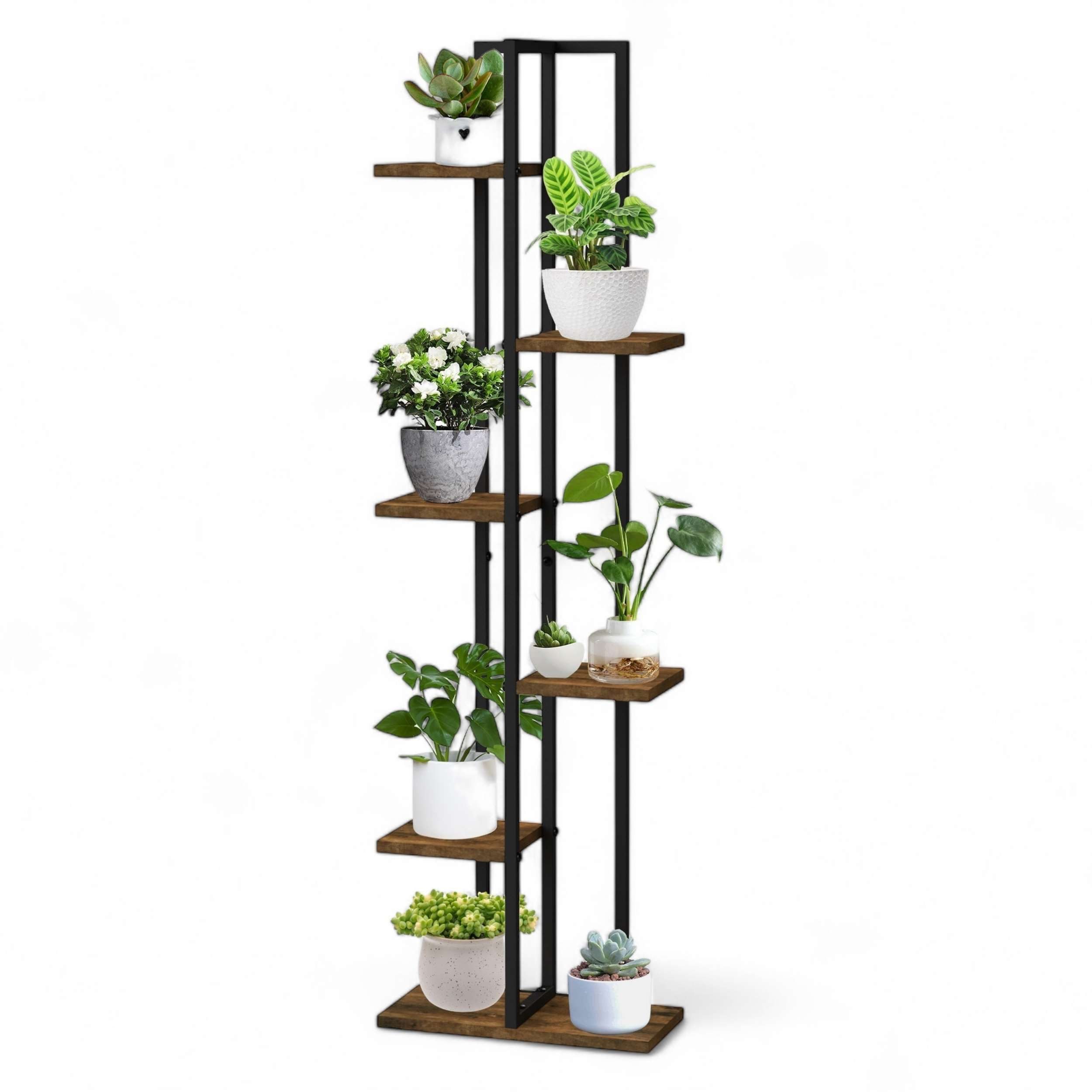 DanDiBo Blumenständer Metall Schwarz 6 Etagen günstig online kaufen