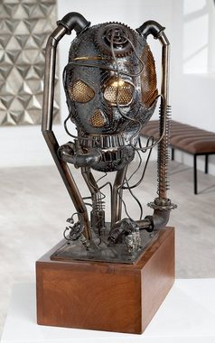 GILDE Tischleuchte GILDE Lampe Cyberpunk - silber - H. 72cm x B. 28cm