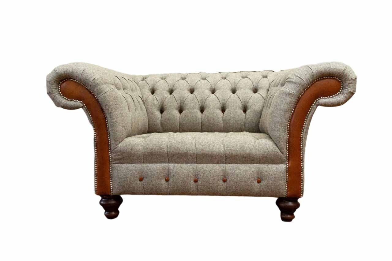 JVmoebel Sofa Chesterfield Sofa Polster 1,5 Sitzer Sofas Klassisch Einsitzer, Made In Europe