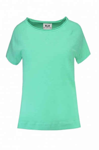 XOX T-Shirt XOX T-Shirt Rundhals, jade-grün - Fair Trade