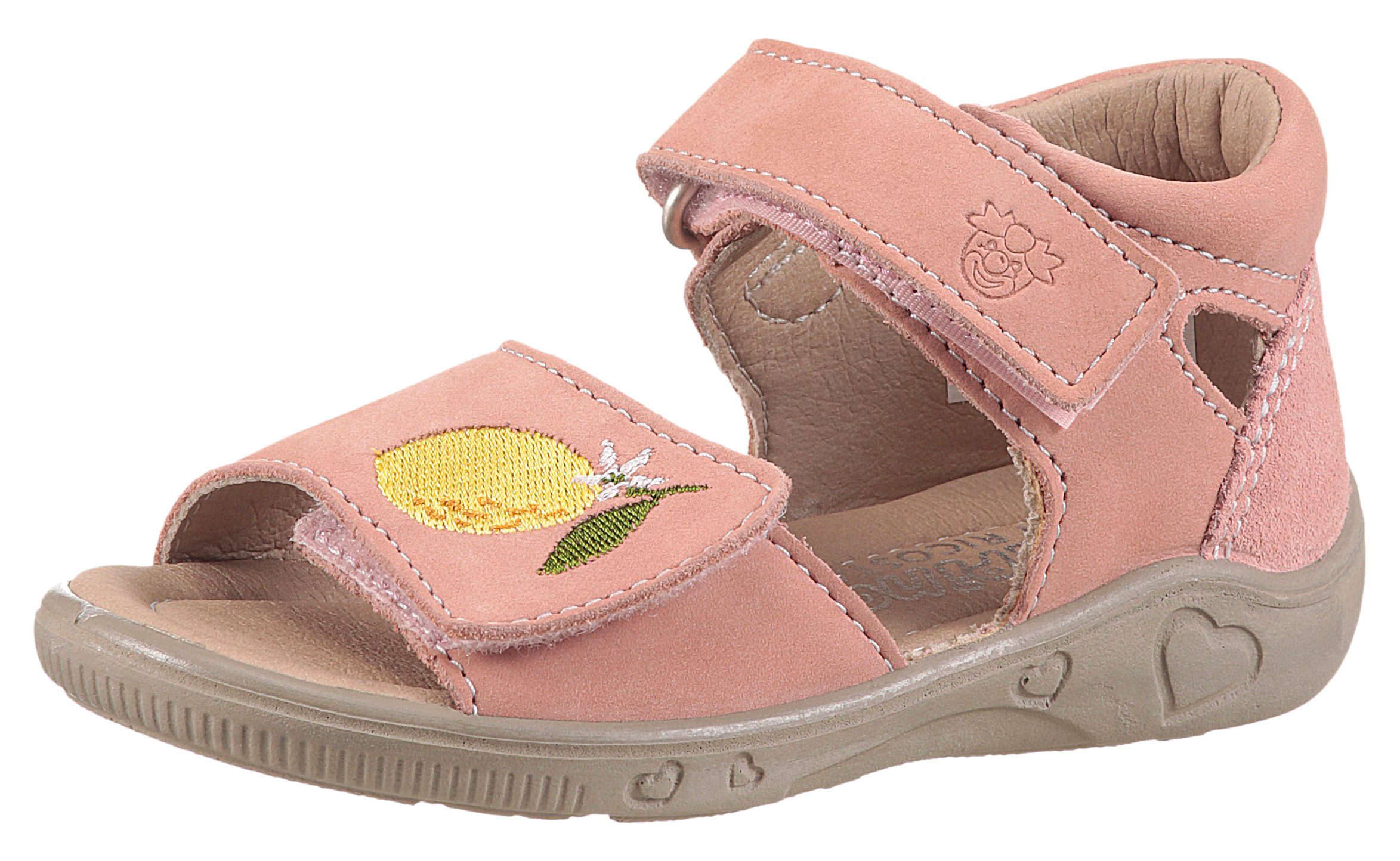 PEPINO by RICOSTA Mimi WMS: mittel Lauflernschuh, Sandalette mit Klett und Zitronenmotiv, Größenschablone zum Download