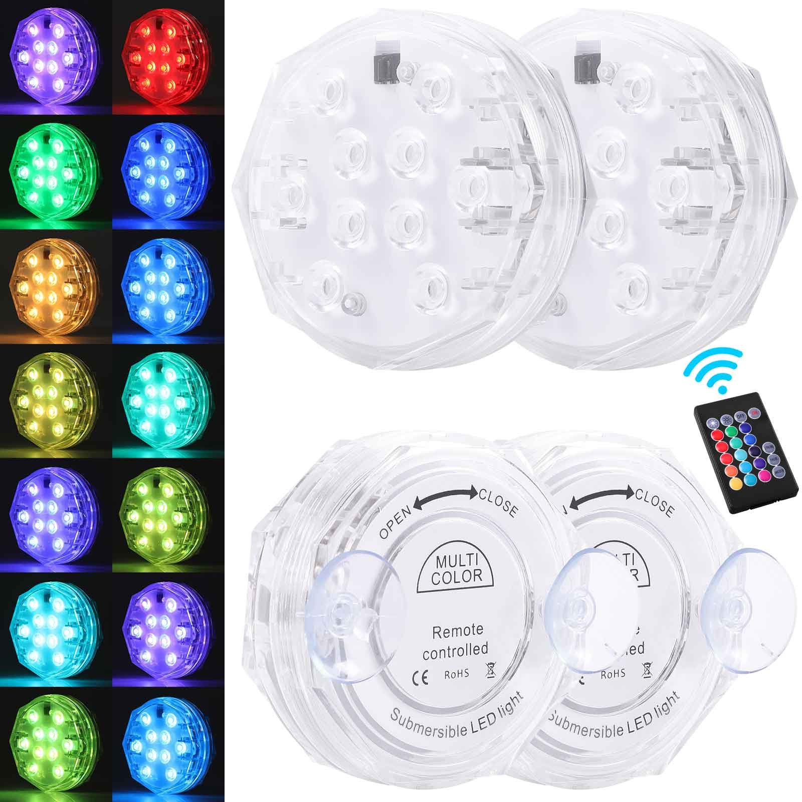 MUPOO Pool-Lampe IP68 LED Unterwasserleuchte RGB, Pool Beleuchtungen mit Fe günstig online kaufen
