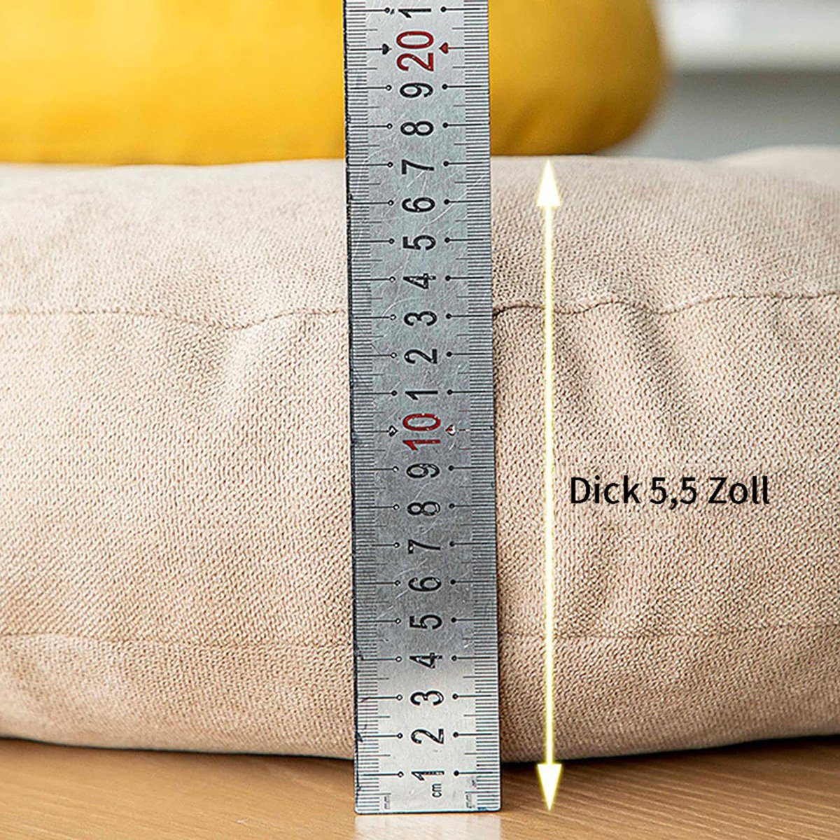götäzer Stuhlkissen Dickes 5,5-Zoll-Tatami-Sitzkissen, 45 Khaki cm). Balkon für (Durchmesser Geeignet Wohnzimmersofa