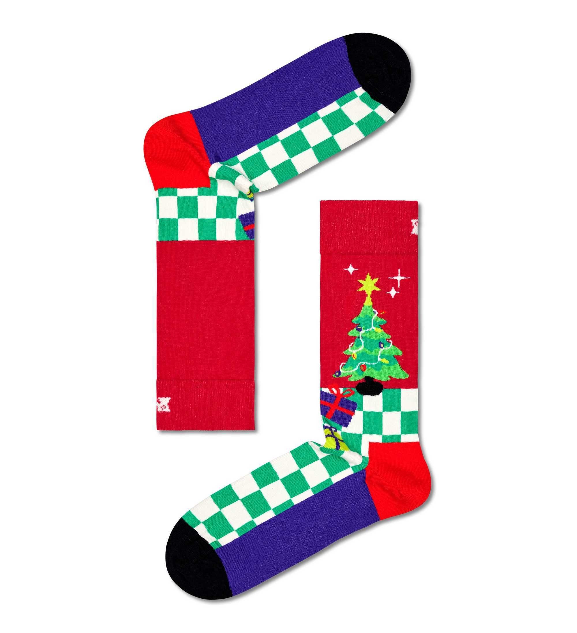 X-MAS Unisex Pack - Workshop Happy Kurzsocken Santas Geschenkbox Socks 4er Socken,