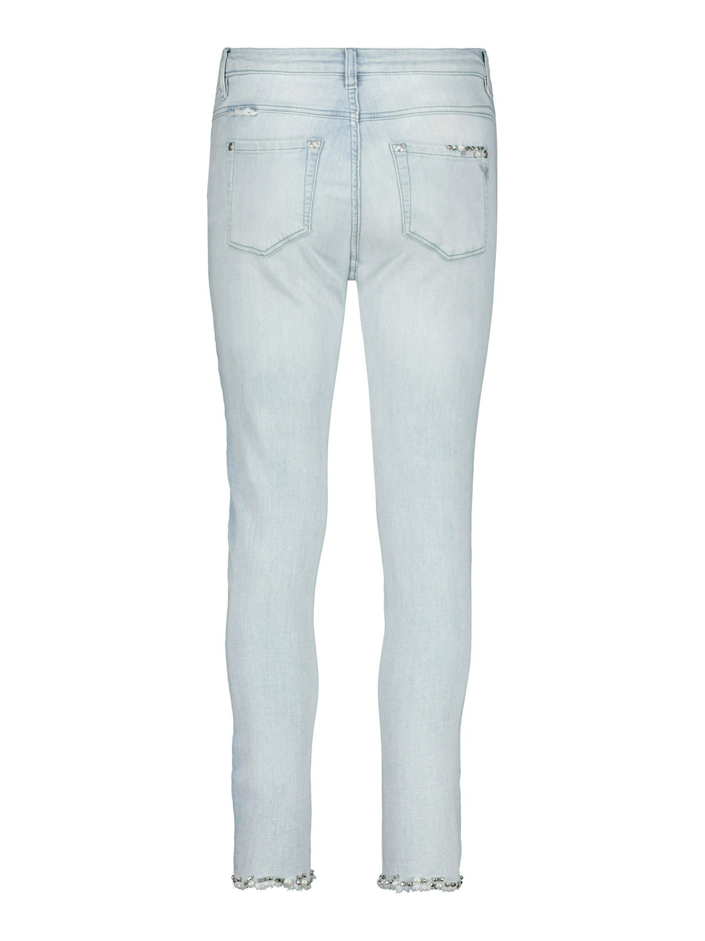 Ziersteine Fransen, Monari (1-tlg) 7/8-Jeans