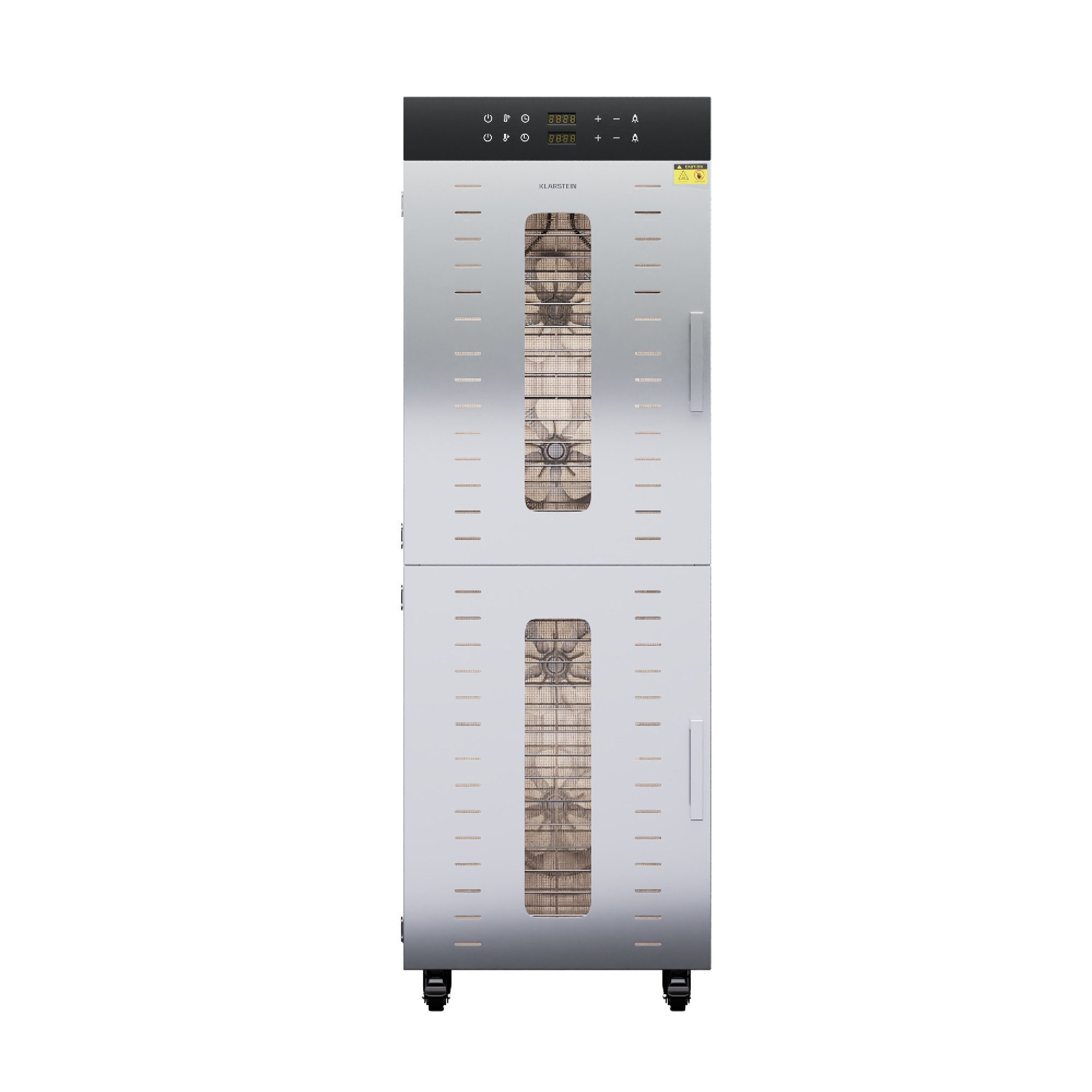 Klarstein Dörrautomat Master Jerky 500 Vertical Dörrautomat 3000 W, Dörrautomat groß Pilze Obst Trockner Dörrgerät Dehydrator Edelstahl