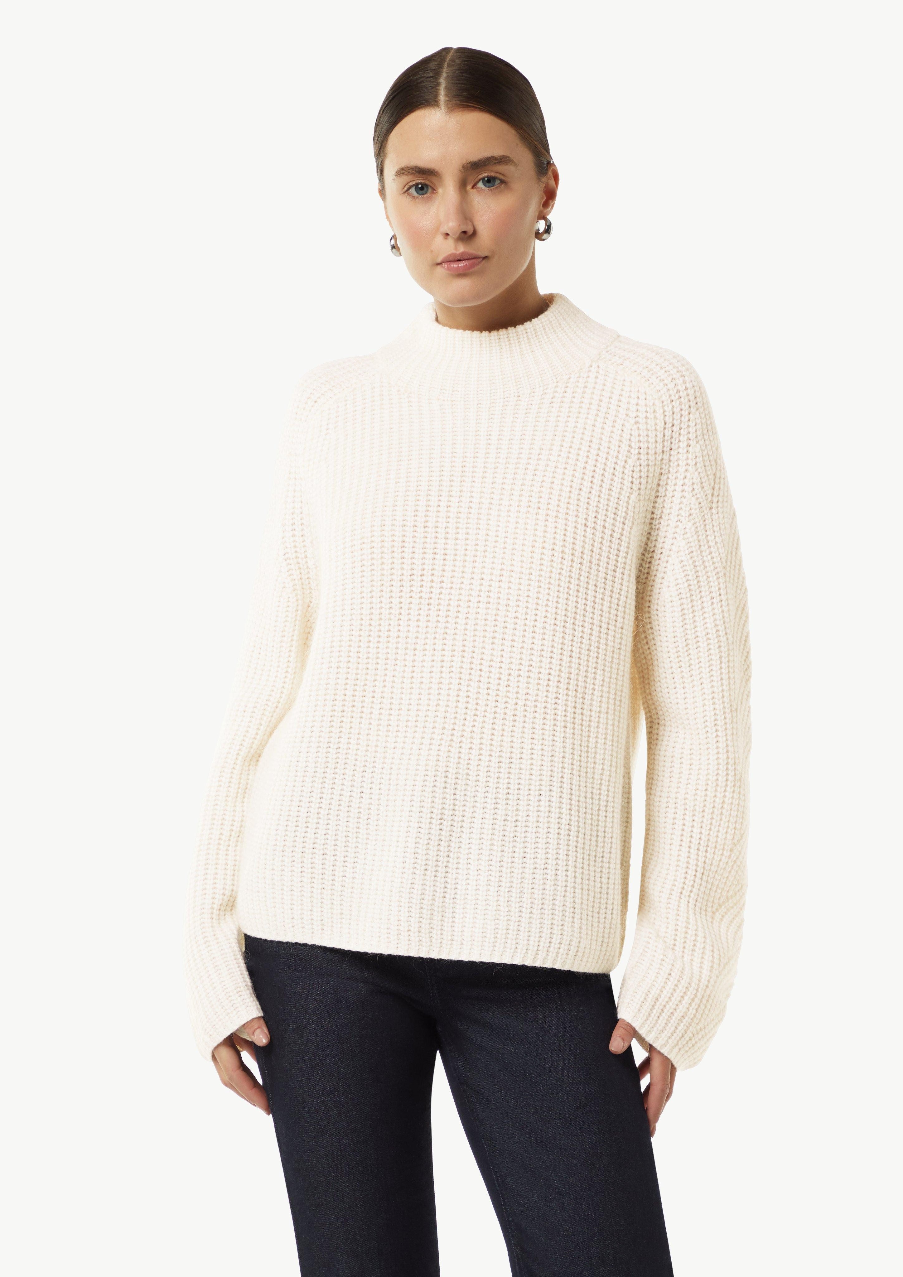 Langarmshirt Strickpullover mit Alpaka und Kaschmir