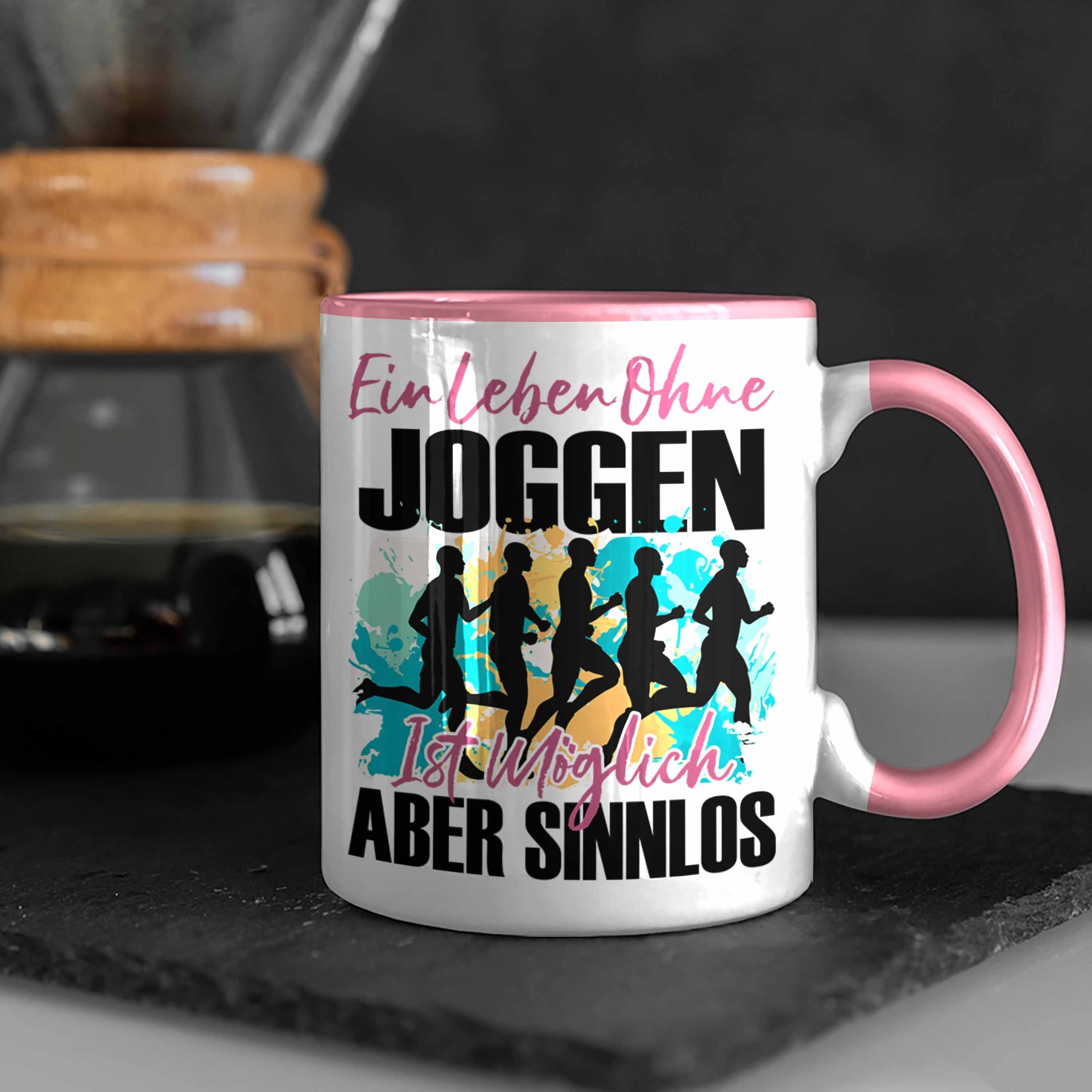 Geschenkidee Tasse Trendation Laufen Trendation Geschenk Tasse Rosa Spruch - Ein Jogger Lebe