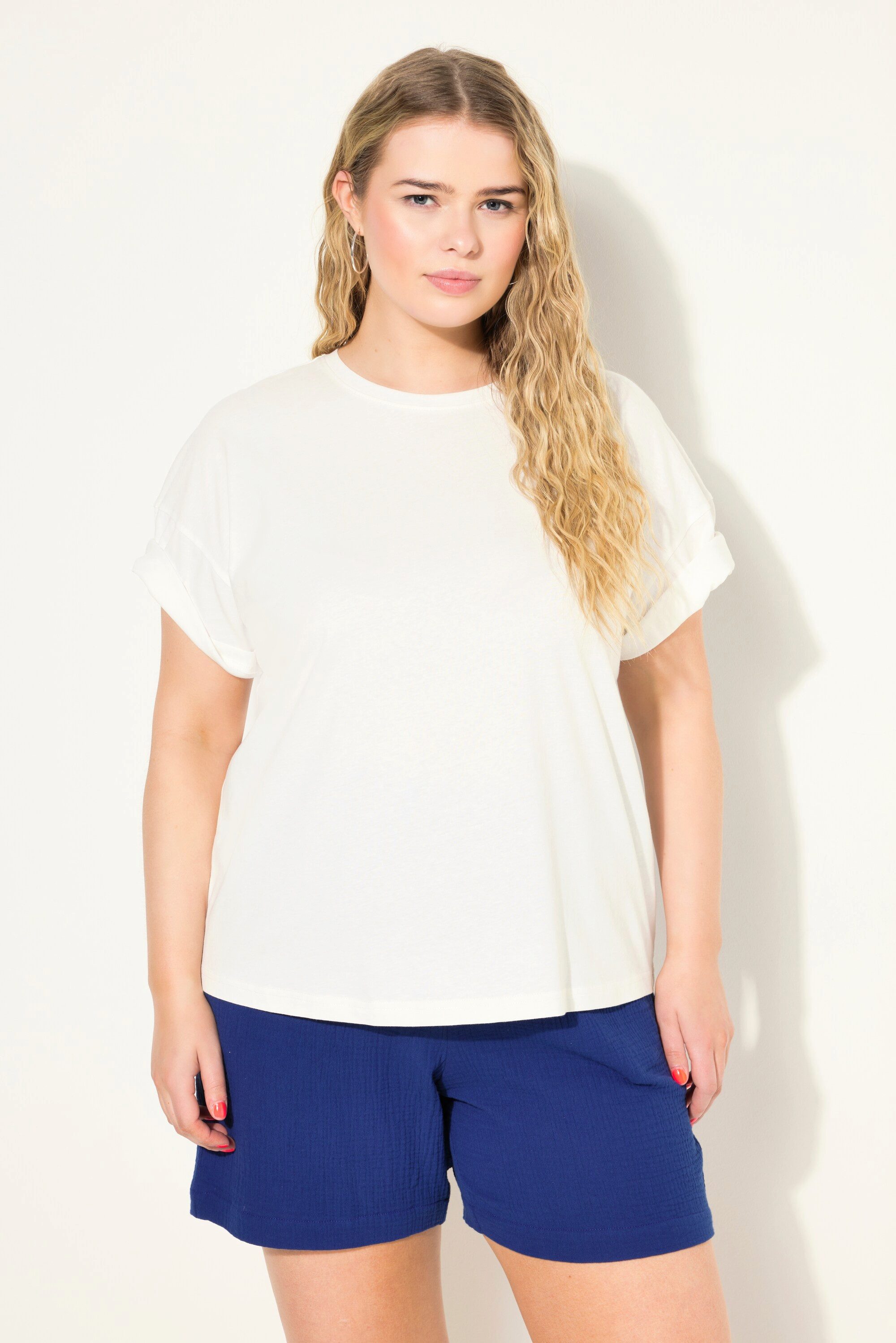 Studio Untold T-Shirt Oversized-Shirt Rücken-Print Rundhals Halbarm