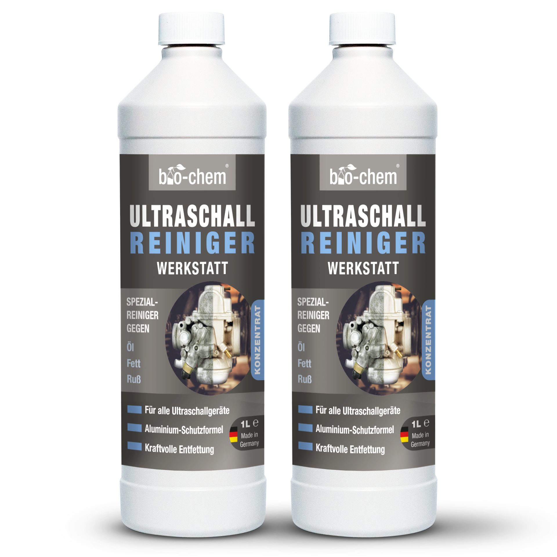 Ultraschallreiniger Werkstatt 2x 1 l Auto-Reinigungsmittel