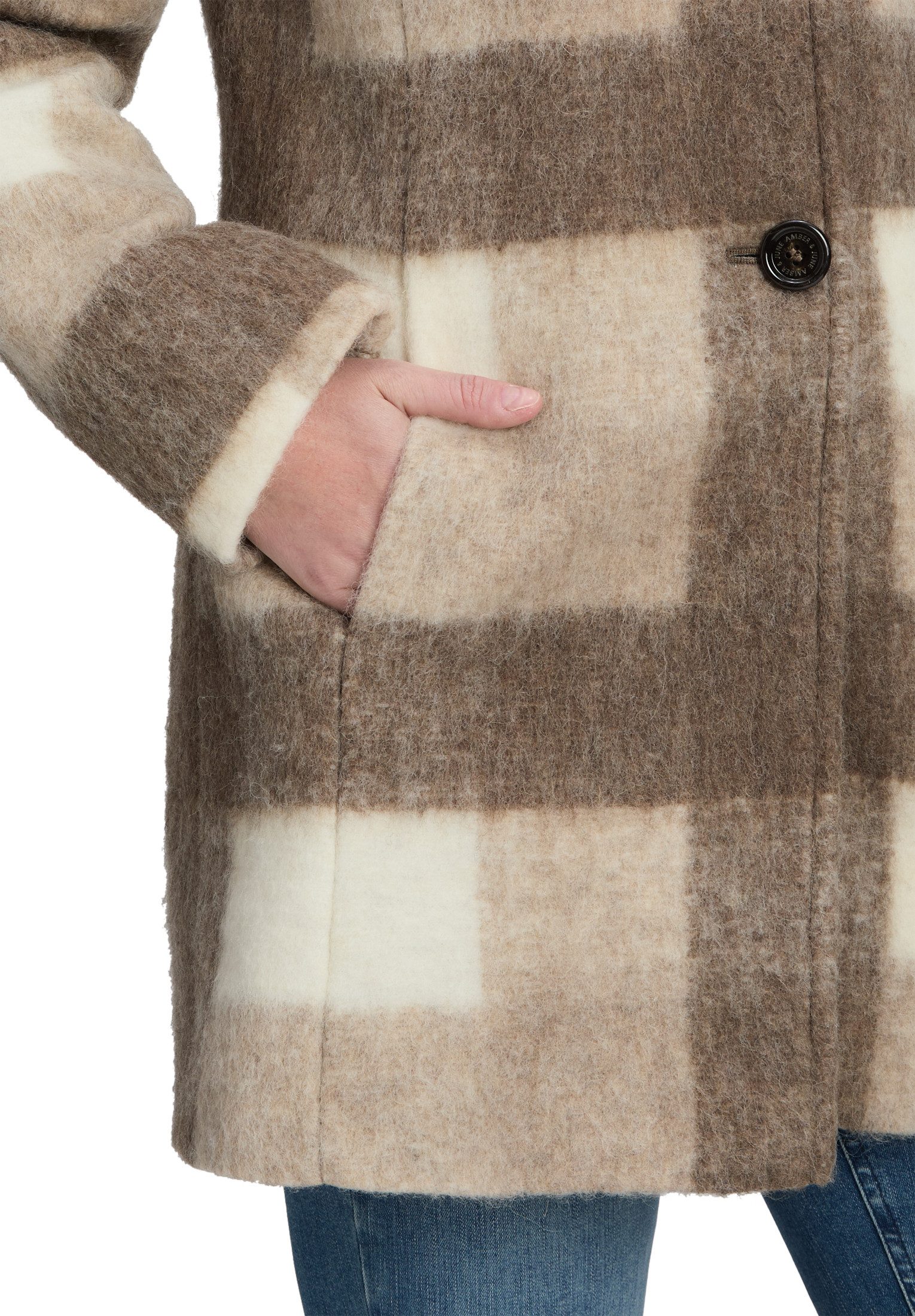 Amber & June Kurzjacke Damen mit Kapuze