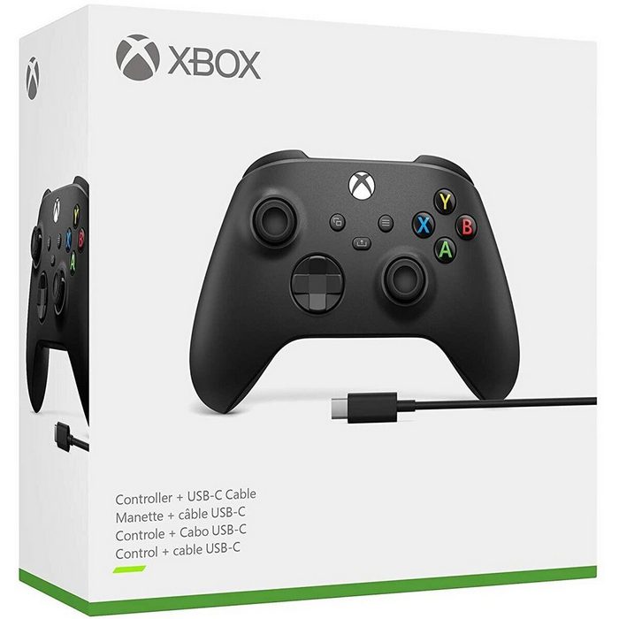 Microsoft Xbox Series Wireless Controller inkl. USB-C Kabel für Windows + Xbox Series X/S schwarz Xbox-Controller