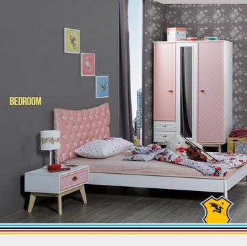 JVmoebel Kinderkleiderschrank Kleiderschrank Jugendzimmer Garderoben Rosa Möbel Design (1-St., 1x Kleiderschrank) Made in Europa