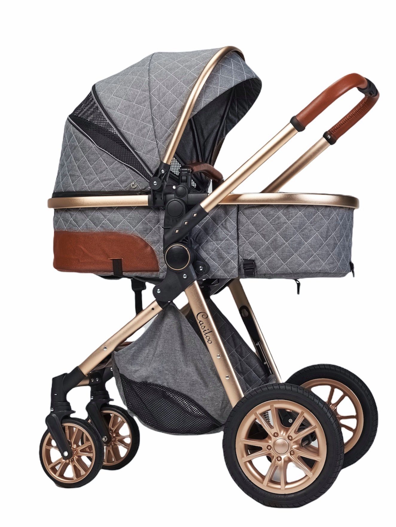 Casiloo® Kombi-Kinderwagen 3in1 Kombikinderwagen Kinderwagen Babywanne Buggy + Auto Babyschale