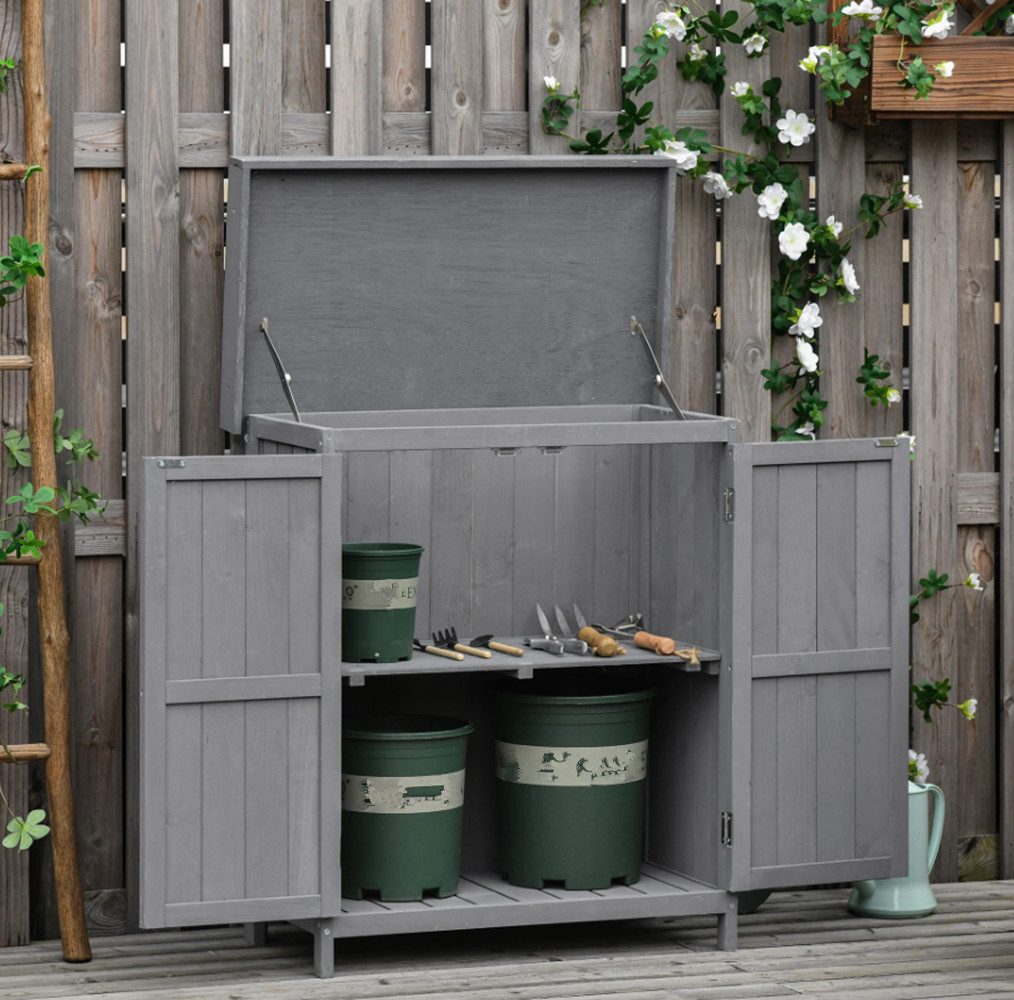 XDeer Geräteschrank Garten-Geräteschrank, Gerätehaus Doppeltür, 2 günstig online kaufen