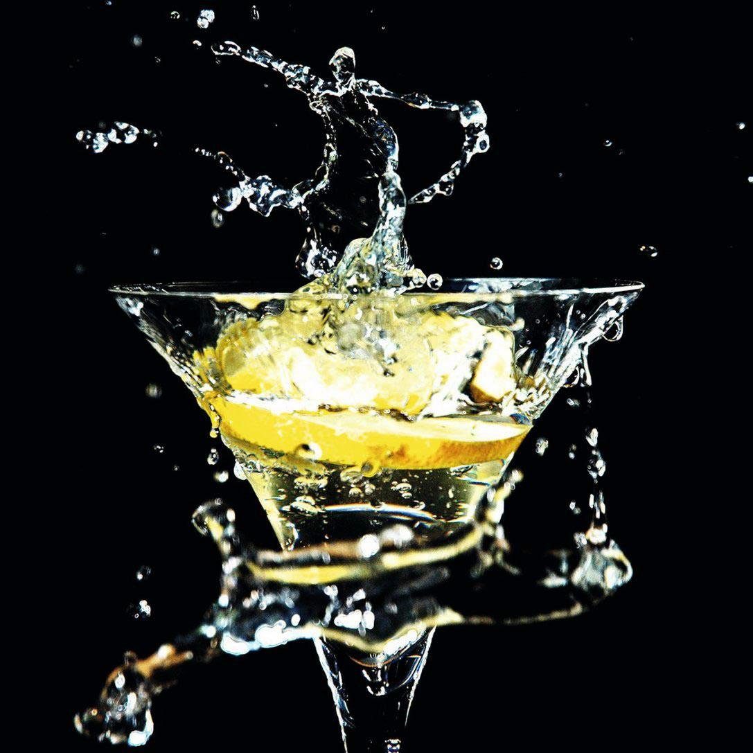 Reinders! Glasbild Cocktail Splash Zitrone