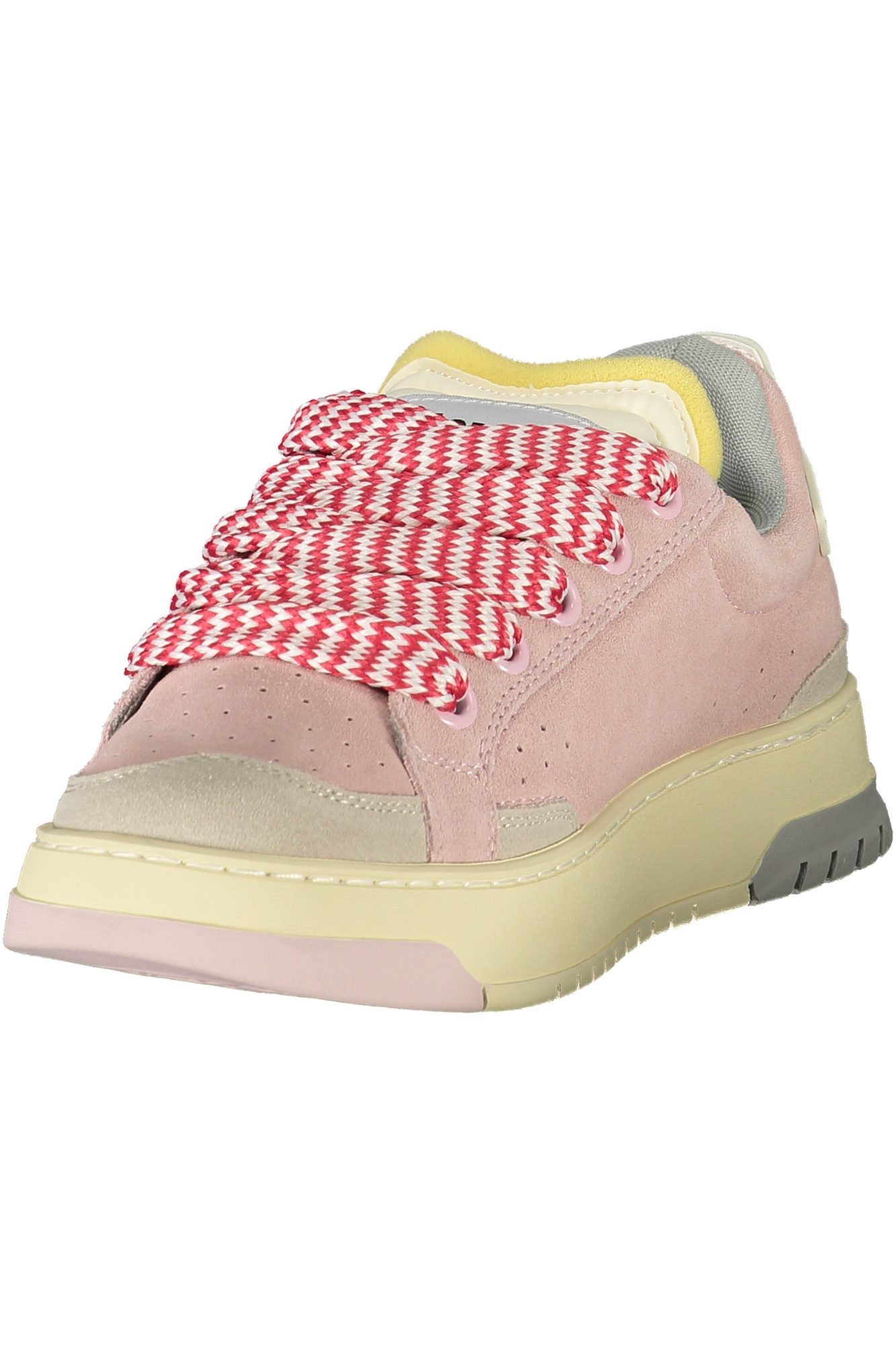 Blauer Sneaker Rosa Damensportschuh mit grauen Details &