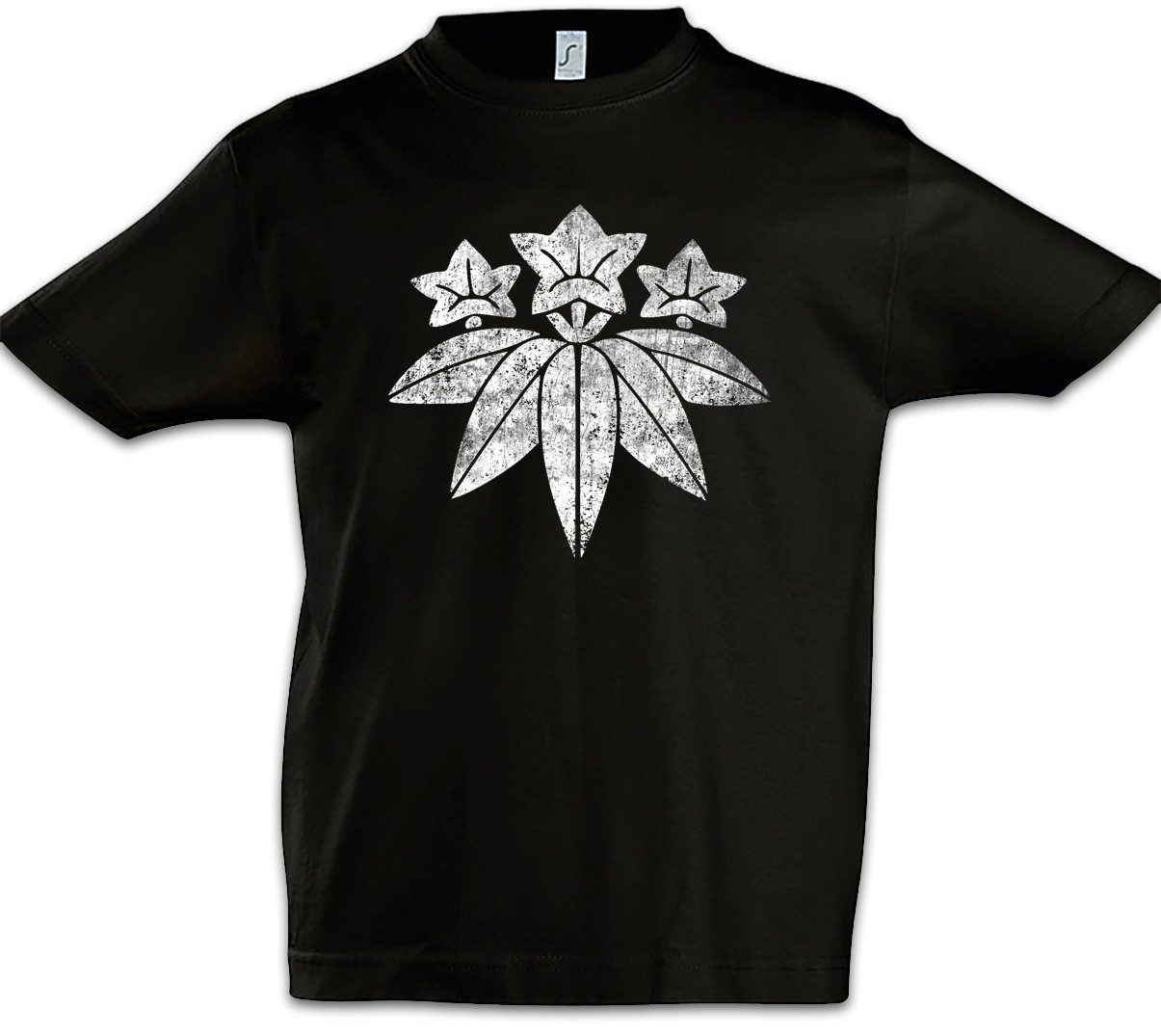 Print-Shirt Minamoto Clan Mon Kinder T-Shirt Shogun Samurai Ninja Shogunat Japan