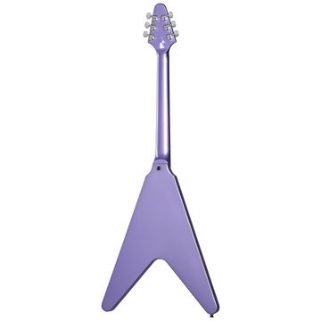 Epiphone E-Gitarre, E-Gitarren, Andere Modelle, Kirk Hammett 1979 Flying V Purple Metallic - E-Gitarre