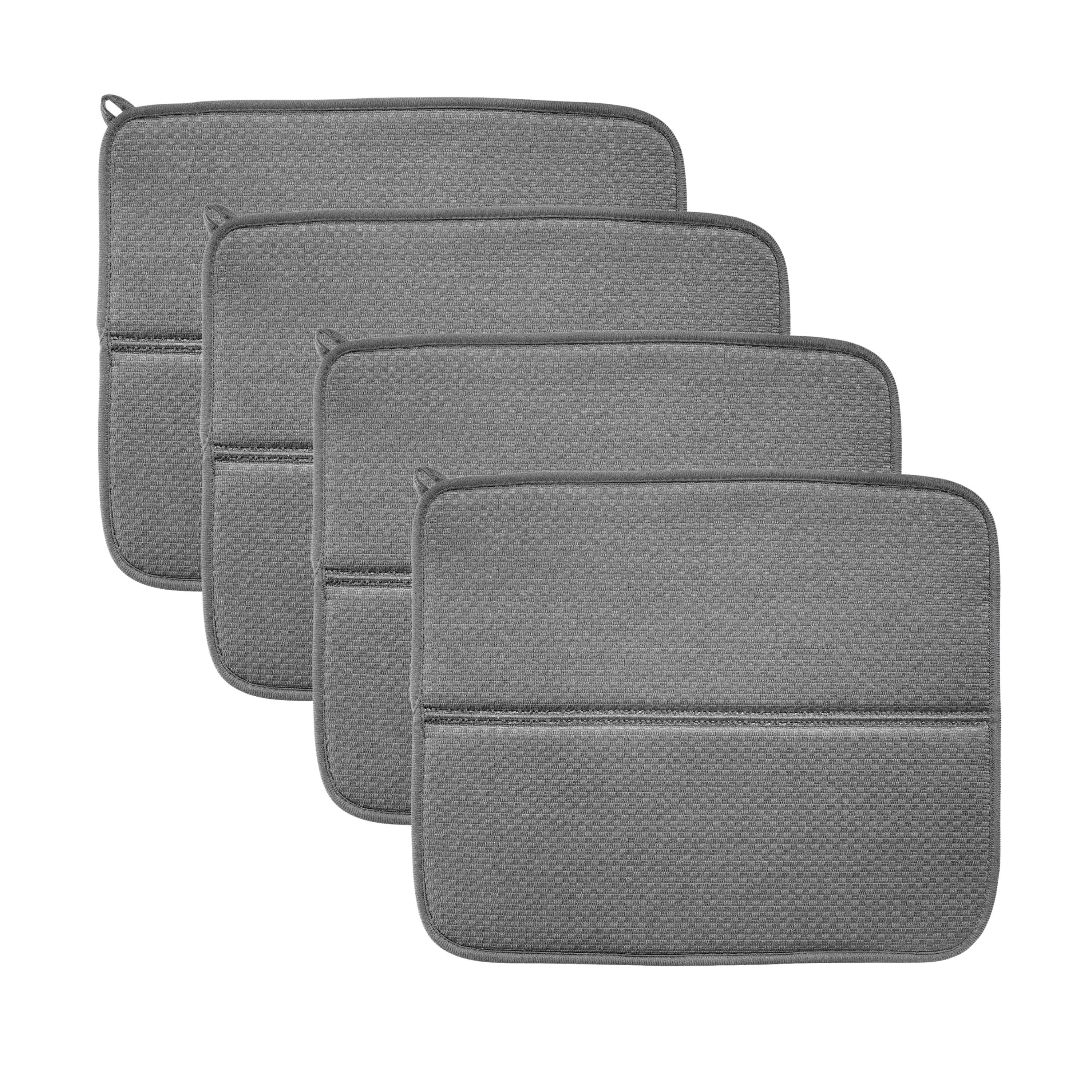 Thiru Abtropfmatte 2 Abtropfmatten - textil - 36 x 44 cm • mit saugfähigem Mikrofaser