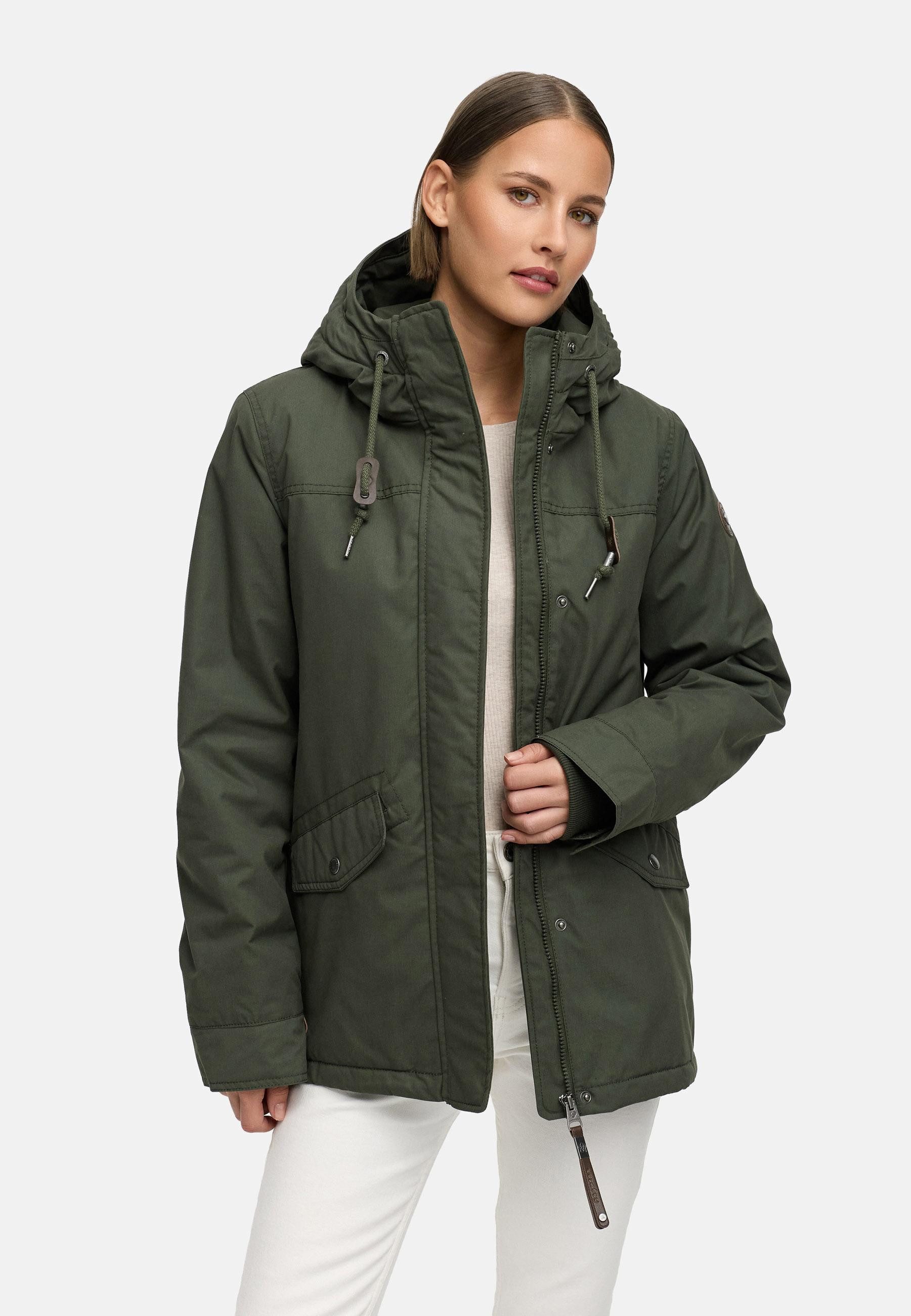 Ragwear Winterjacke Parkker Warm YOUMODO Winter Parka mit kuscheligem Teddy-Innenfutter