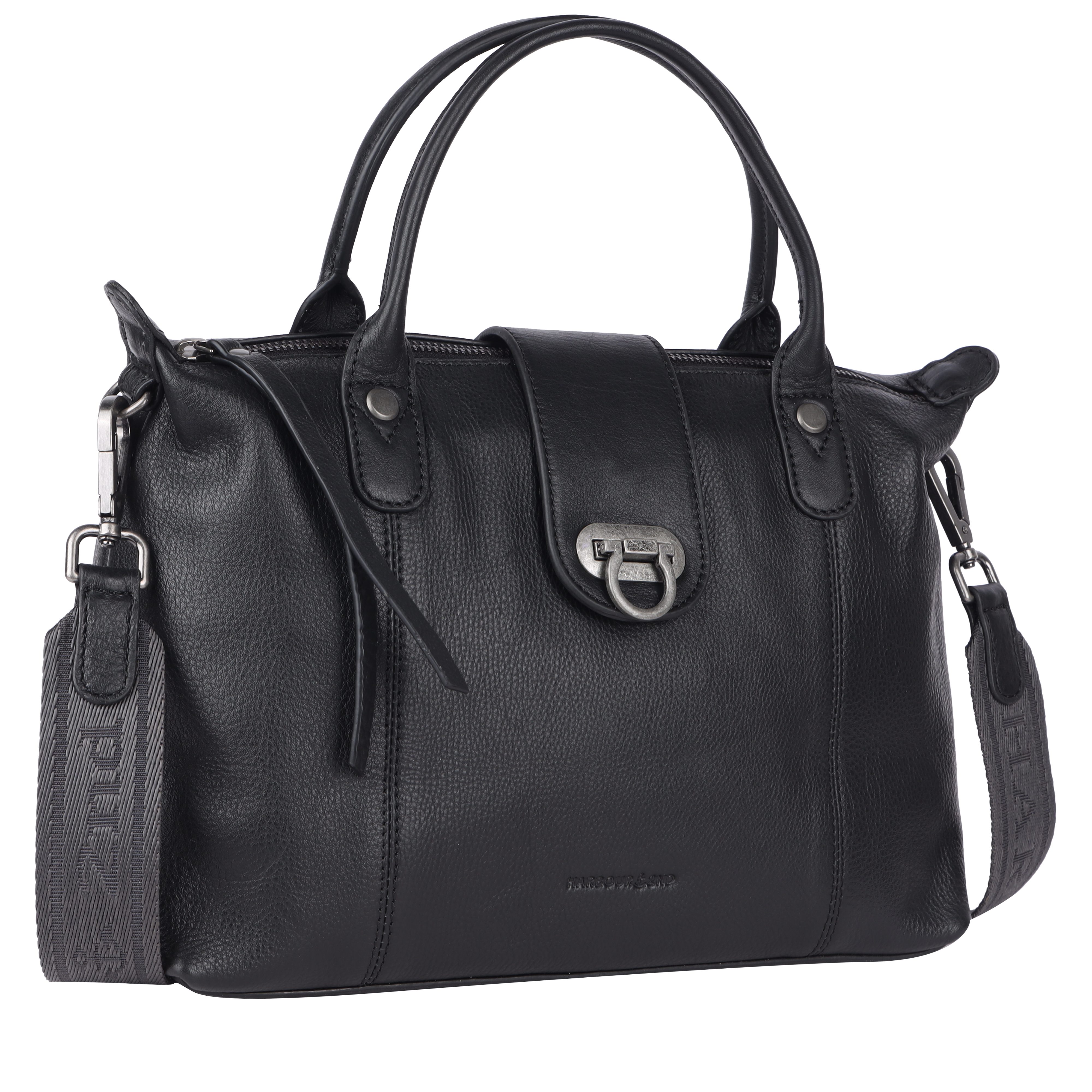 HARBOUR 2nd Shopper Liane, Damen Handtasche, Umhängetasche, Schultertasche mit Logoprägung