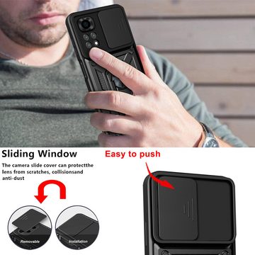 FITSU Handyhülle Handyhülle für Xiaomi Redmi Note 11s Hülle Outdoor Case 6,43 Zoll, Robuste Handyhülle stabile Schutzhülle Cover Case mit Kamera Slider