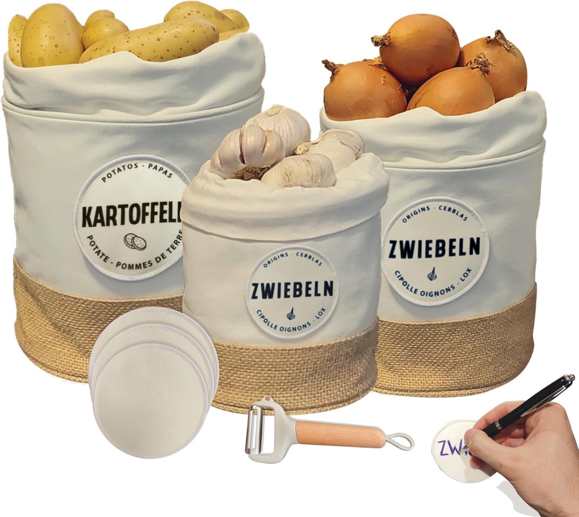 COFI 1453 Aufbewahrungsbox Nachhaltige Aufbewahrungsbox 3er Set Vintage Kor günstig online kaufen