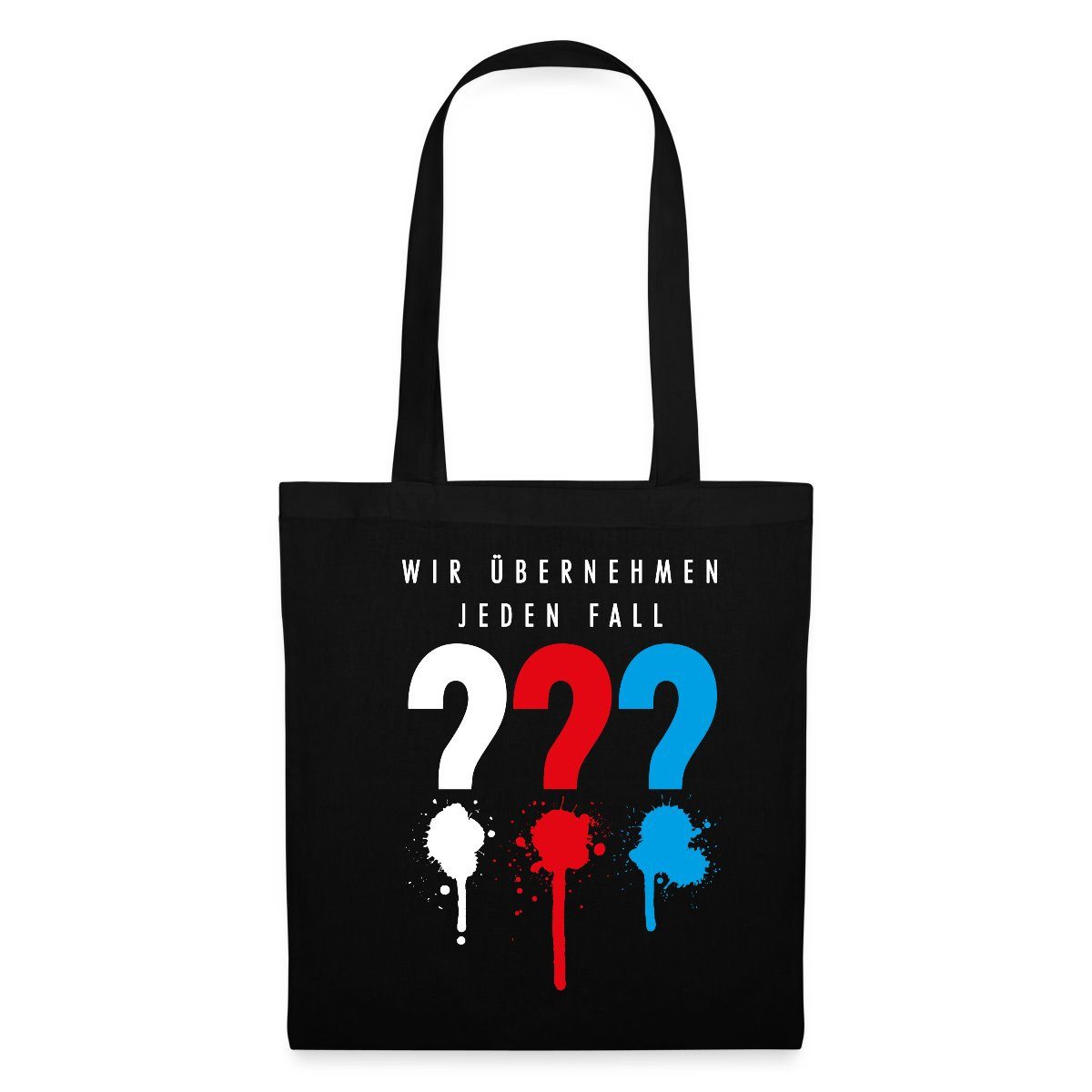 Henkeltasche Die Drei Fragezeichen Wir Übernehmen Jeden Fall Stoffbeutel