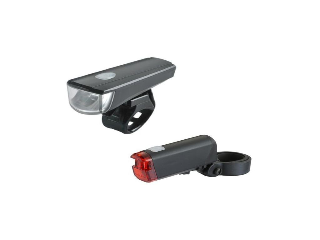 emeco Fahrradbeleuchtung LED Fahrrad Beleuchtung Set 20 LUX Licht StVZO Lampe Scheinwerfer Rück