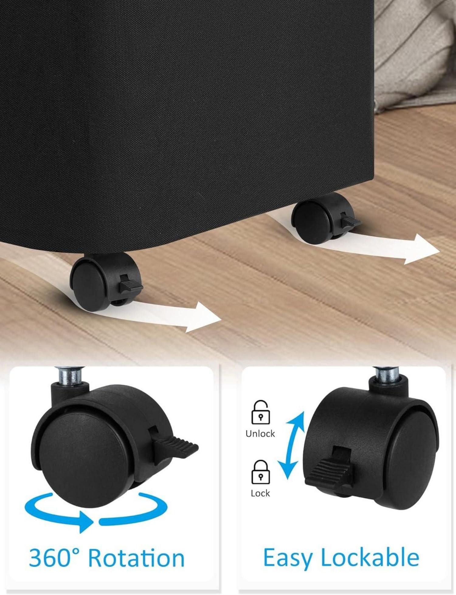 LuxusKollektion Wäschekorb Wäschekorb mit Rollen 100L günstig online kaufen