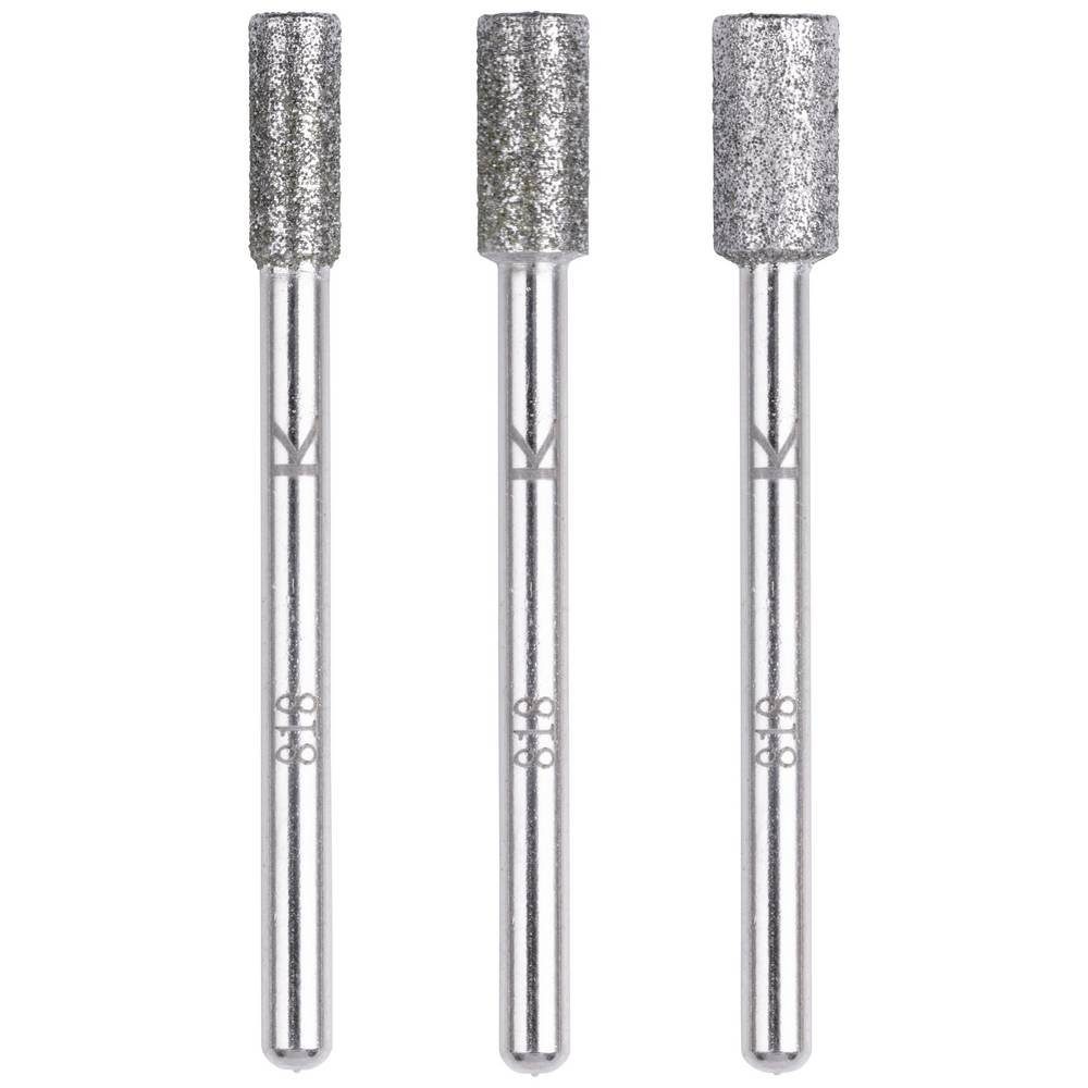 Wolfcraft Schleifstift Diamantschleifstift-Set, zylinderförmig, 3-tlg 5987000