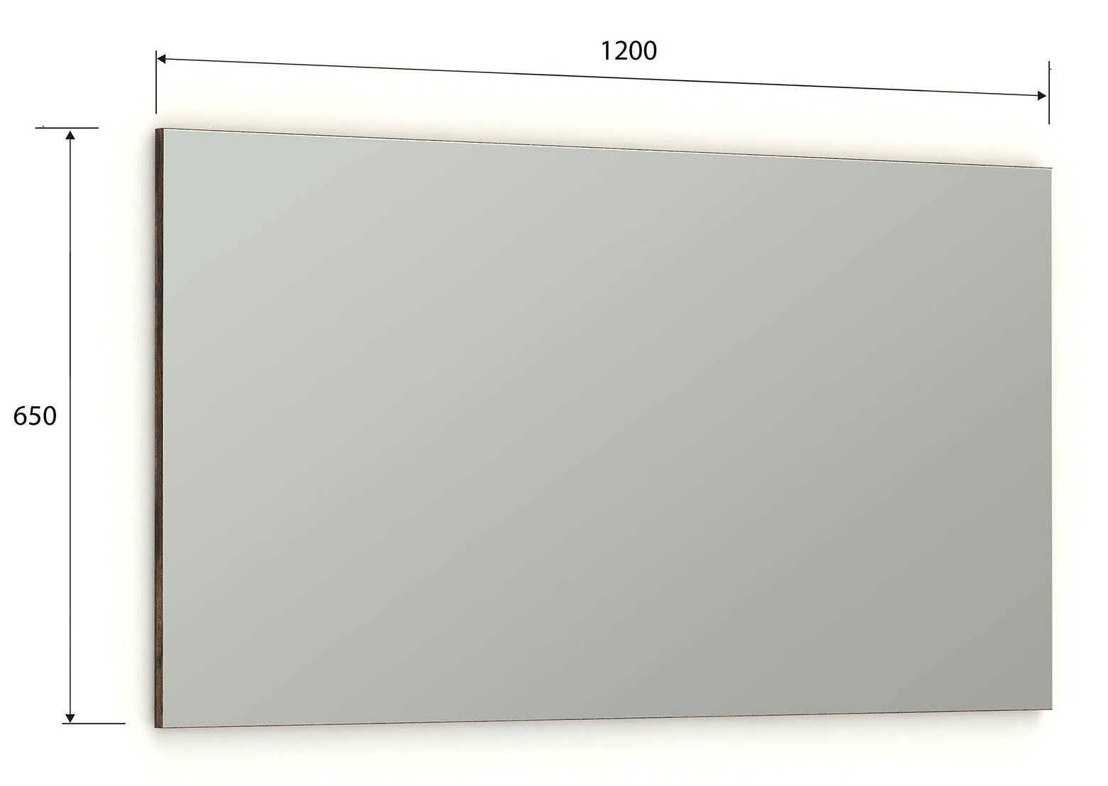 freiraum Wandspiegel GENIO industrial, in Eiche - 120x65x2 (BxHxT) – Bild 2 von 4