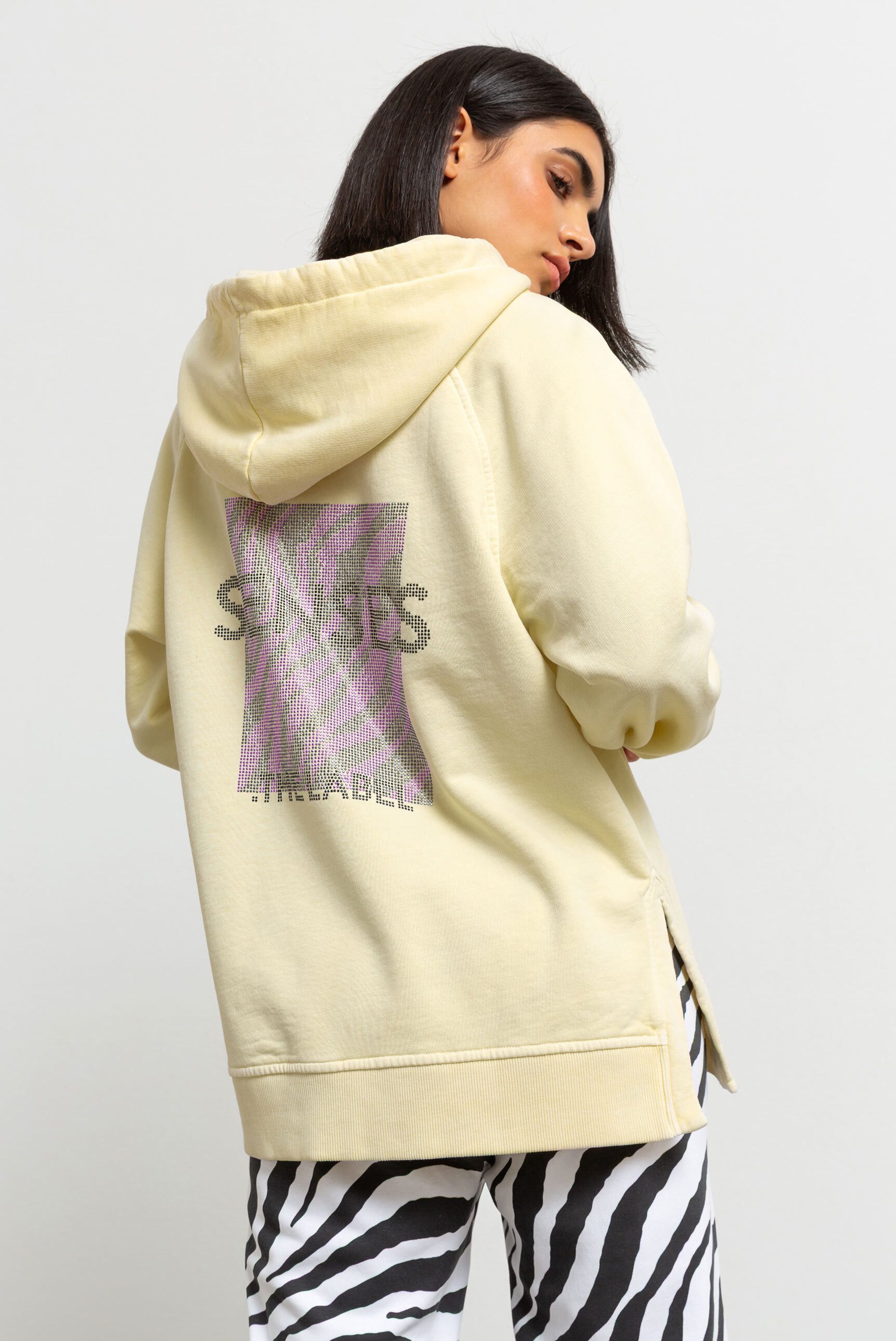 SENSES.THE LABEL Kapuzensweatshirt mit Seitenschlitze